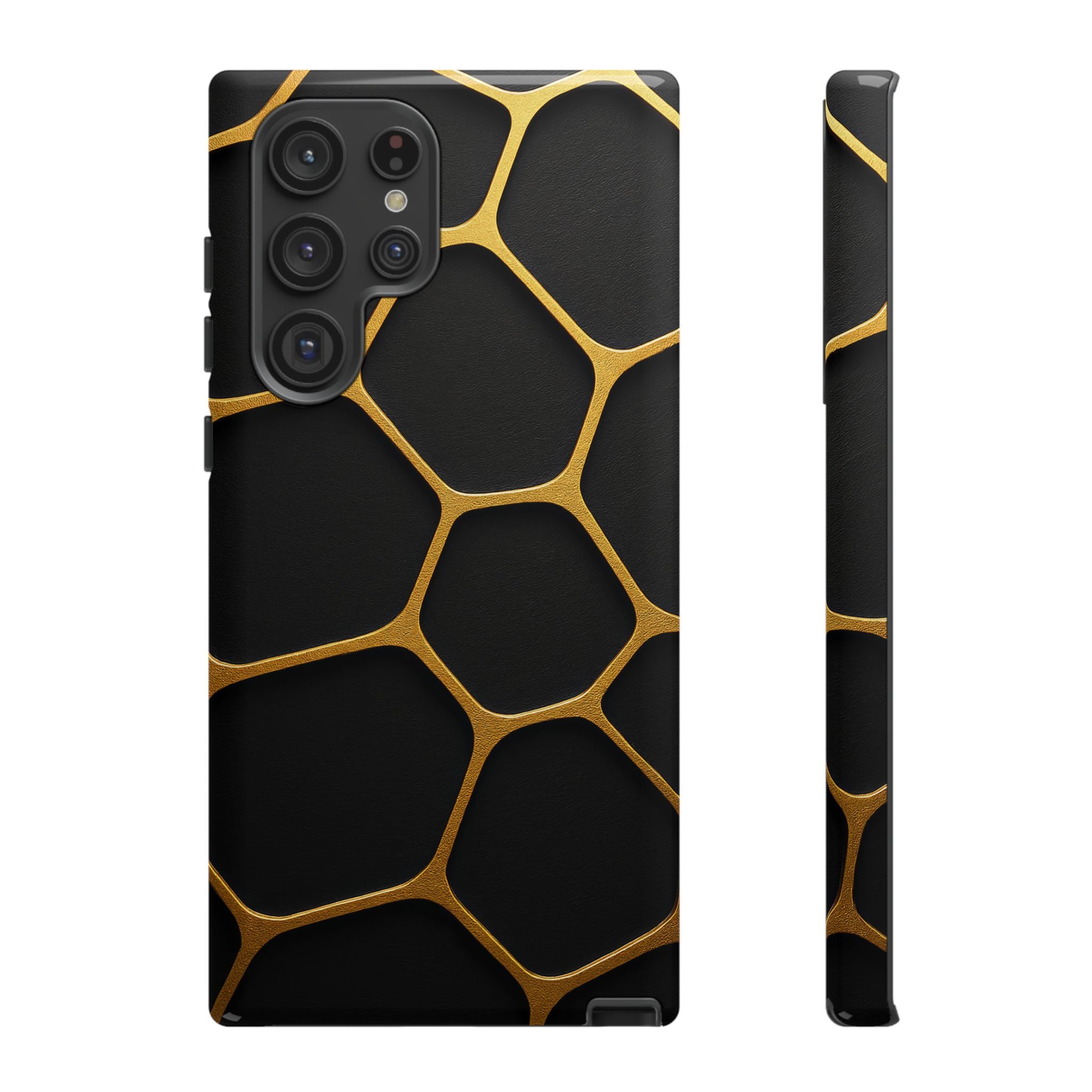 Golden Cellscape Tough Phone Case – Black & Gold