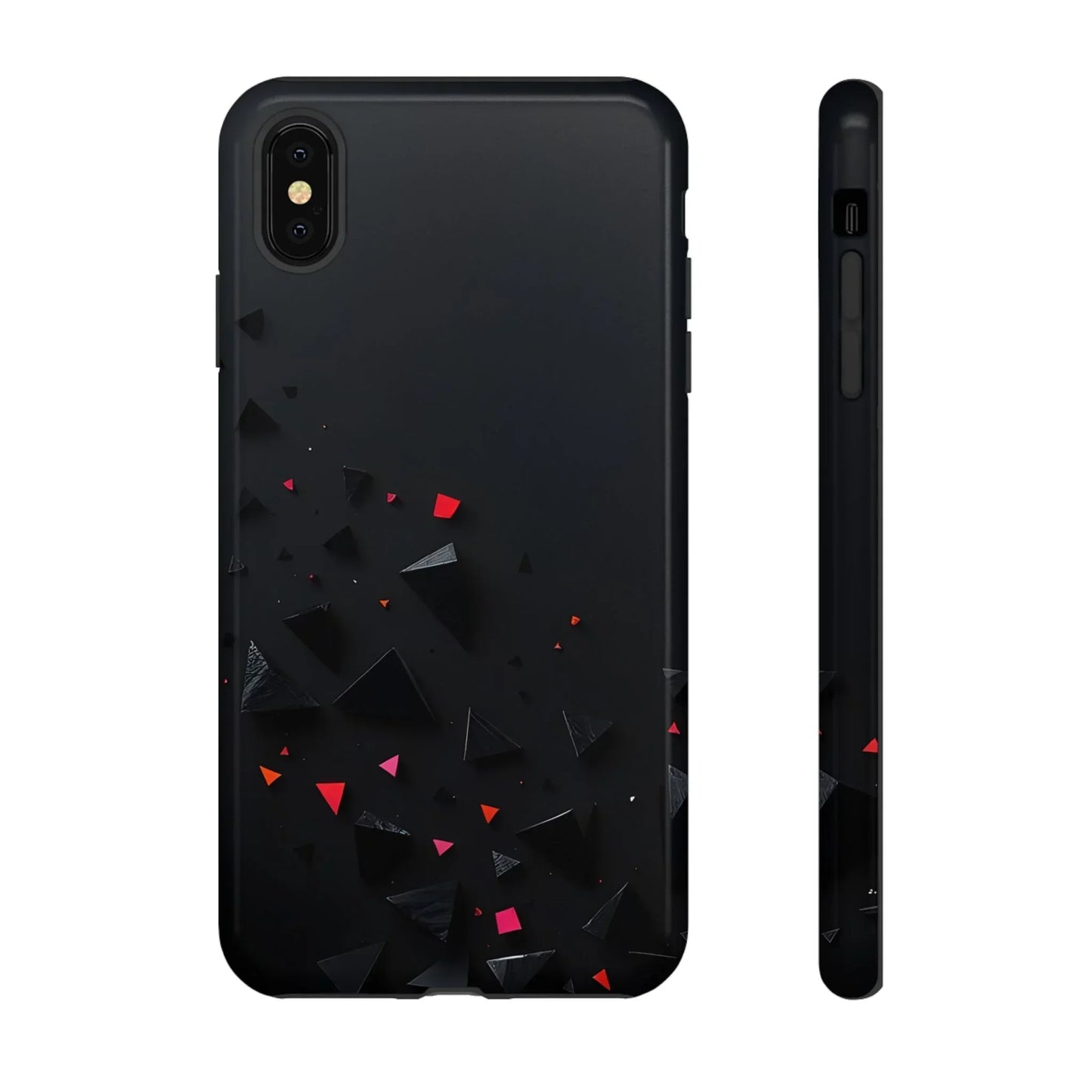 Black and Red Neon Phone Case for iPhone 8-16 and Pixel up to 9 Models - KarArmDesign
