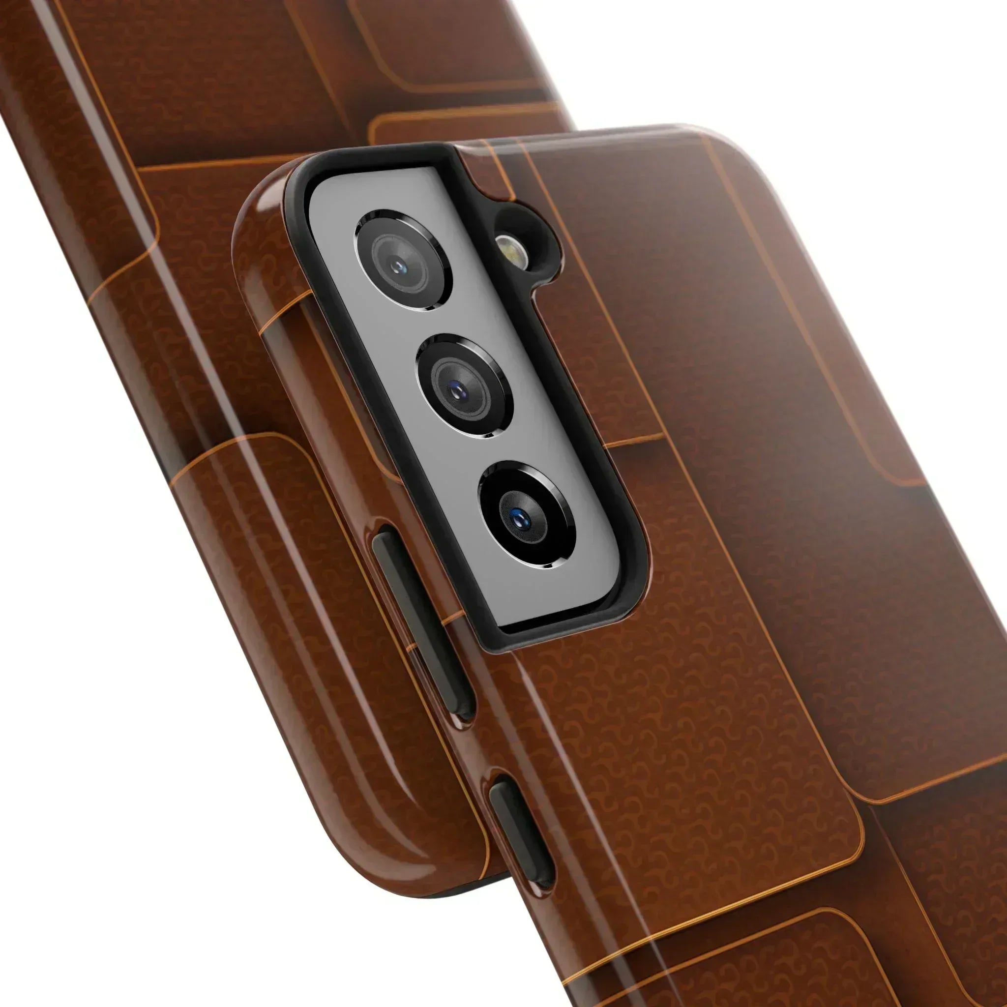 Textured Brown Phone Case for iPhone 7-16 and Samsung Galaxy S21-S24 - KARARMDESIGN