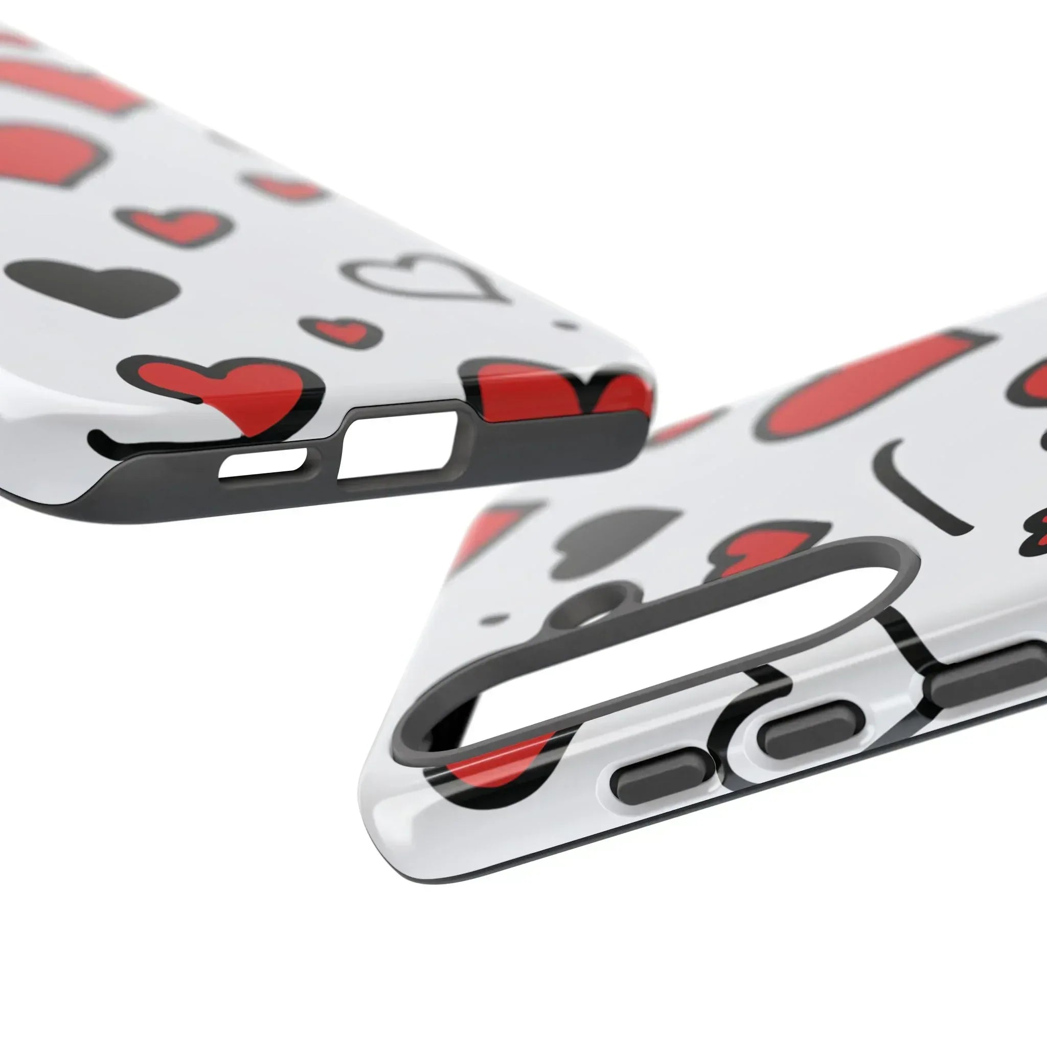 Scattered Hearts Phone Case for iPhone 11-17 and Galaxy S10-S25 - KARARMDESIGN