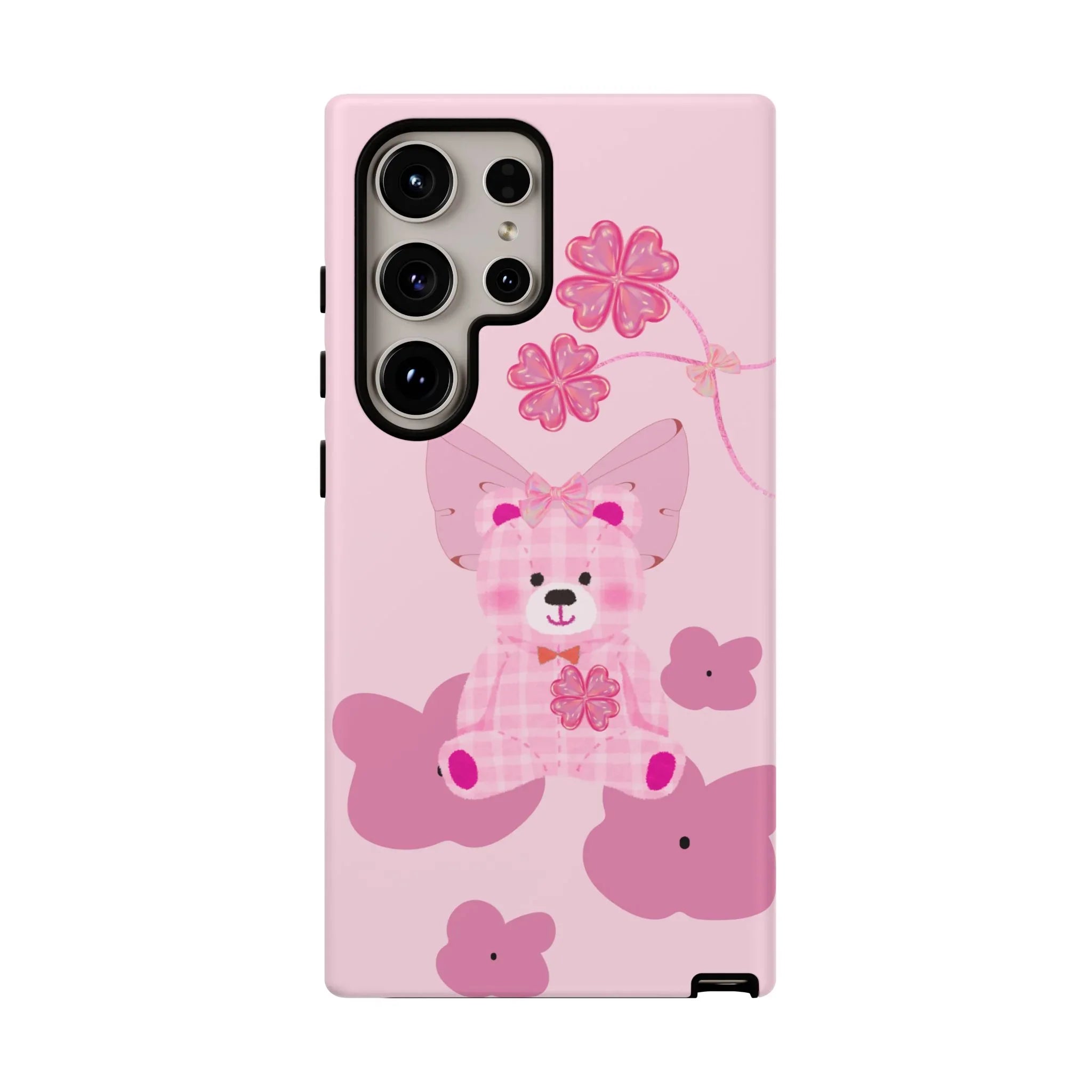 Pink Teddy Bear Phone Cases for iPhone, Pixel and Galaxy - KARARMDESIGN
