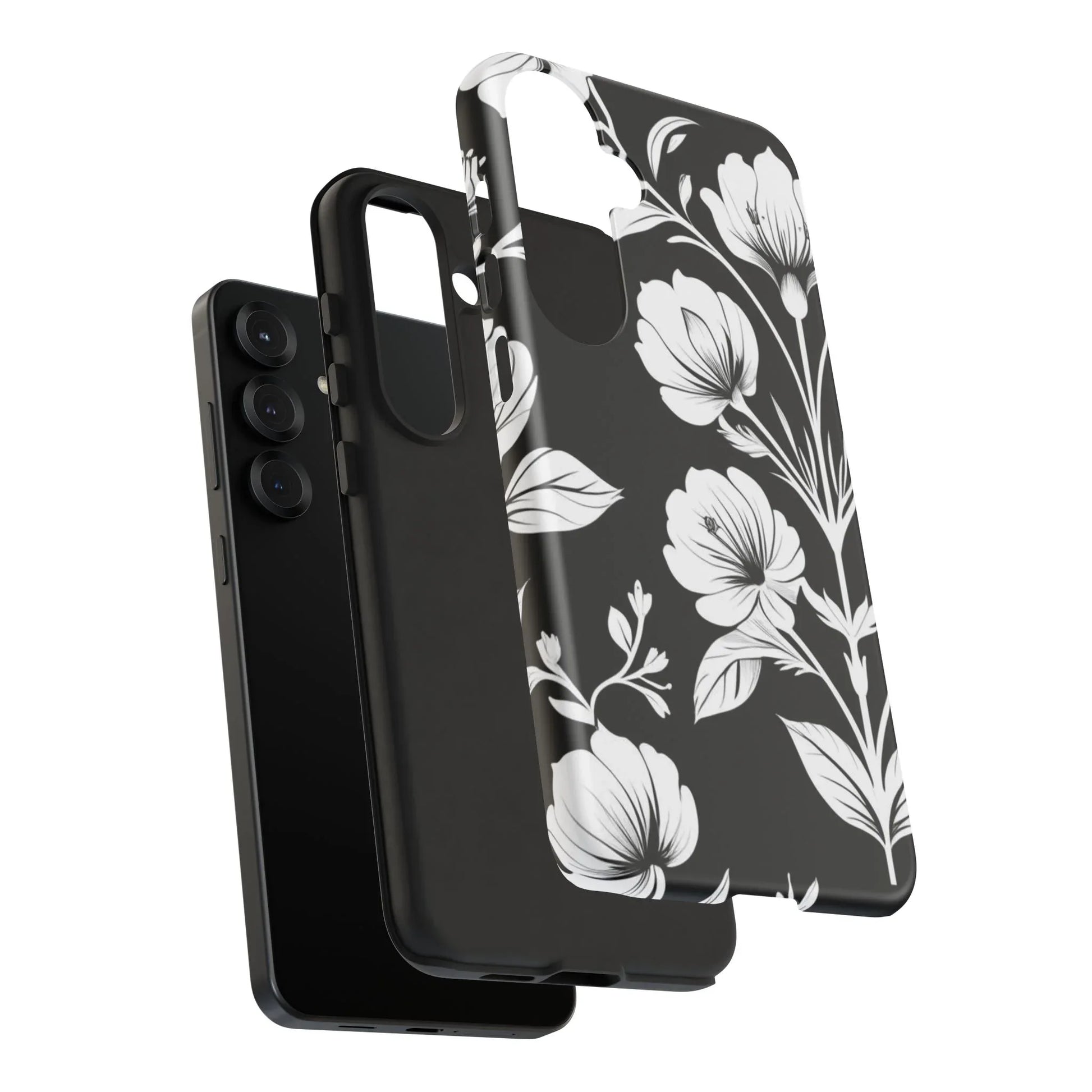 Elegant Floral Phone Case for Galaxy S20-S25 - KARARMDESIGN