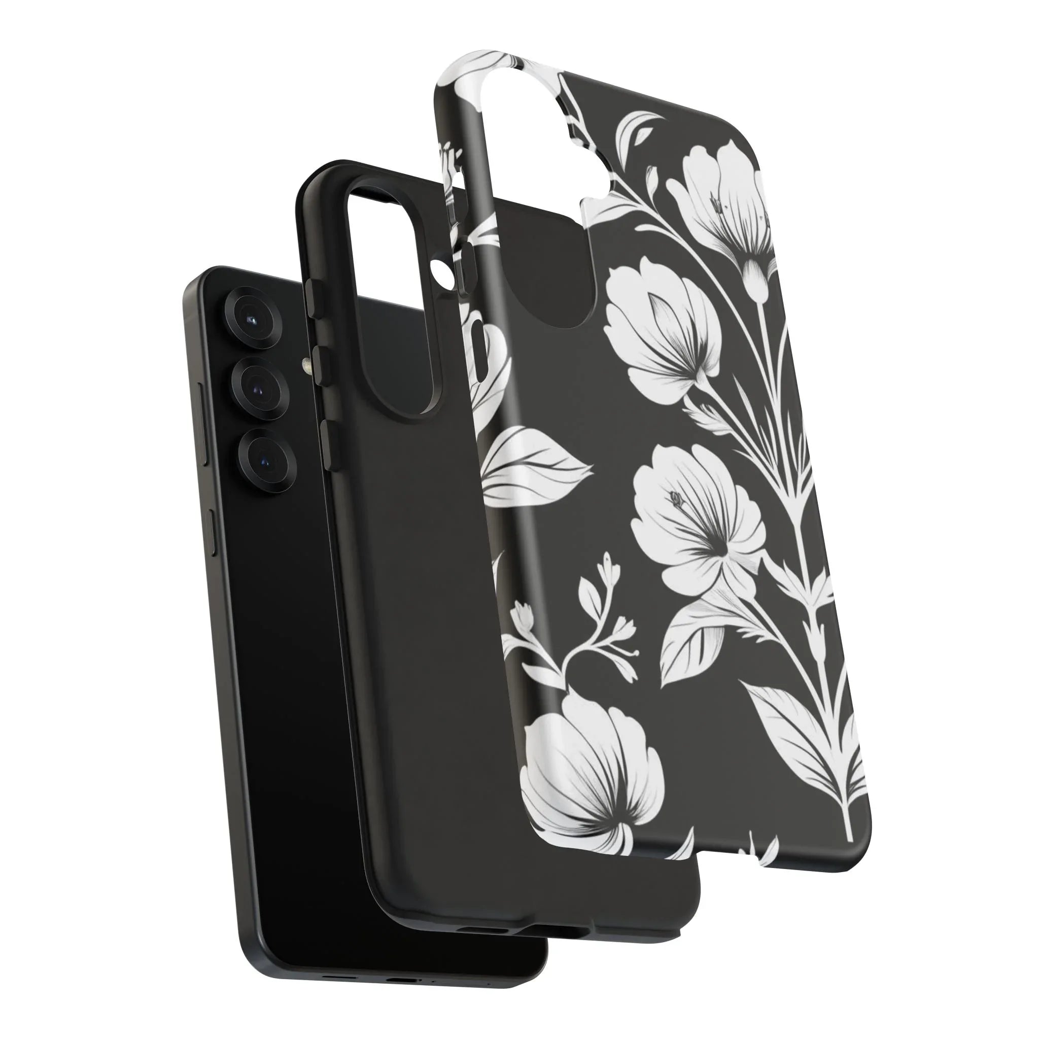 Elegant Floral Phone Case for Galaxy S20-S25 - KARARMDESIGN