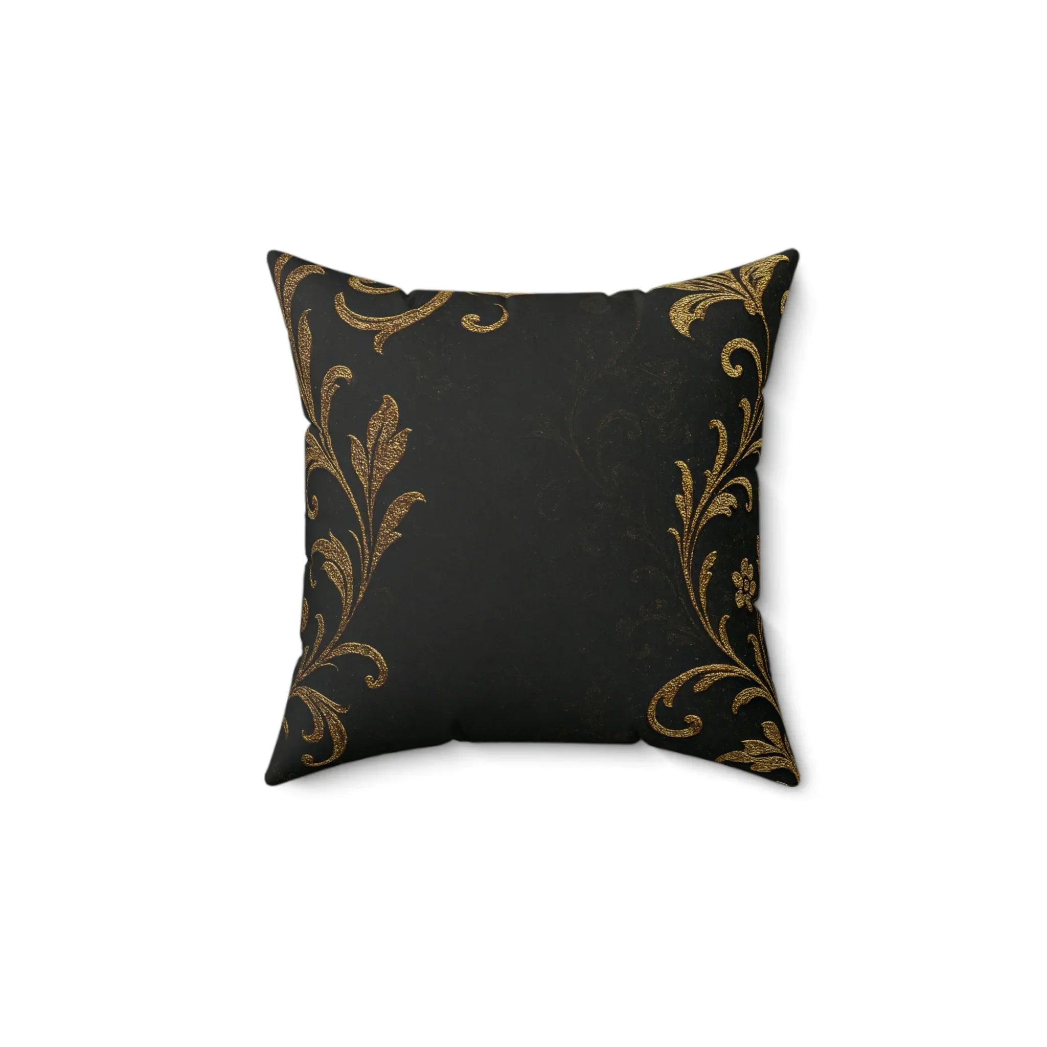 Midnight Bloom Faux Suede Square Pillow - KARARMDESIGN