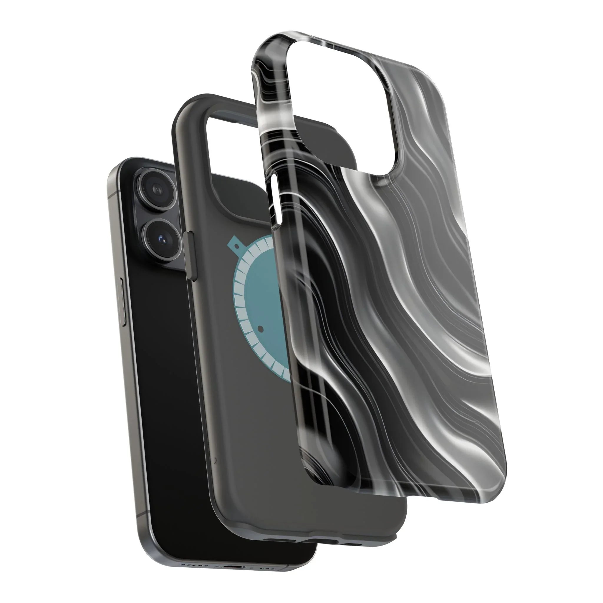 Wavy Illusion Marble Phone Case for iPhone 13-17 - KARARMDESIGN