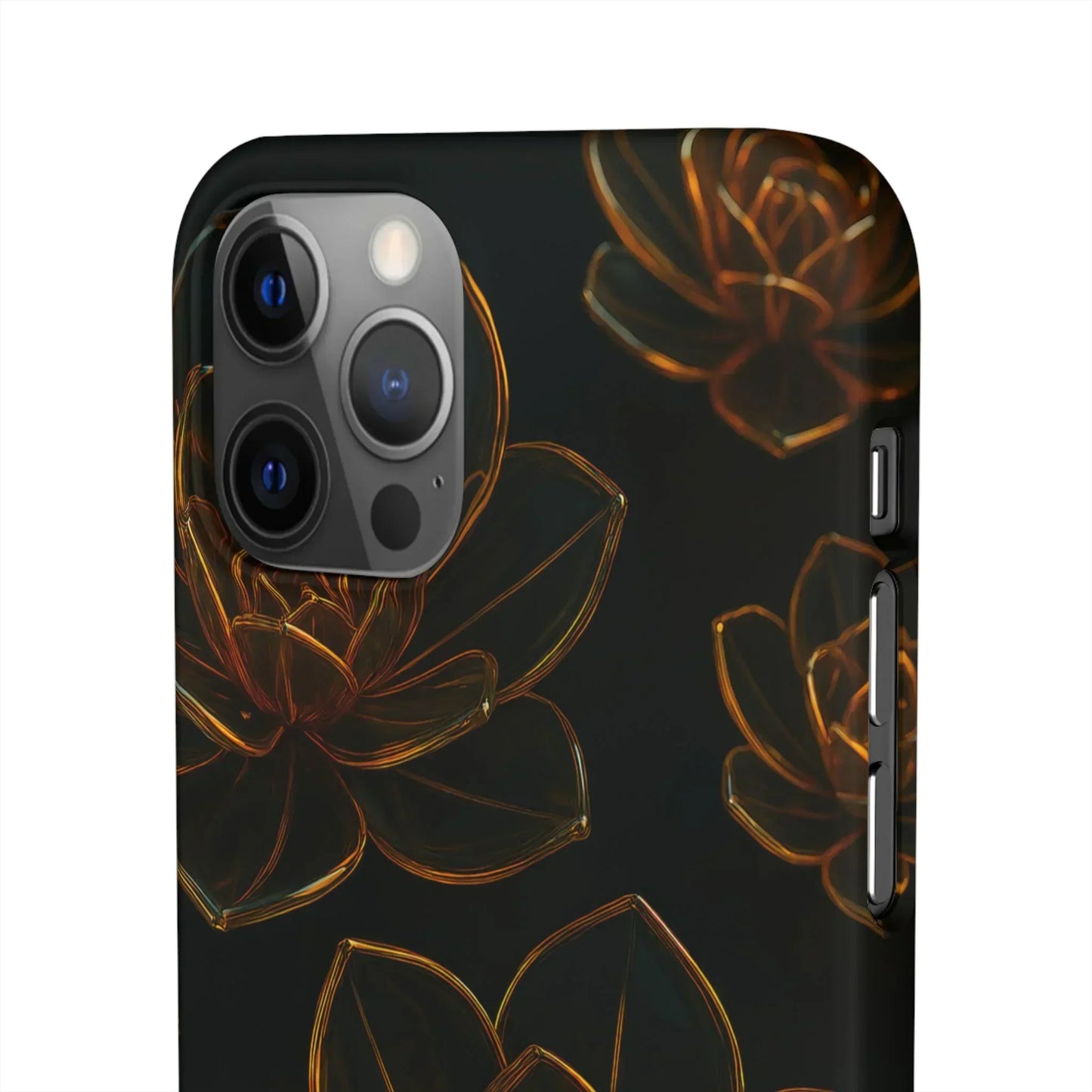 Glass Flower Phone Case for iPhone 7-16 and Galaxy S10-S24 Models