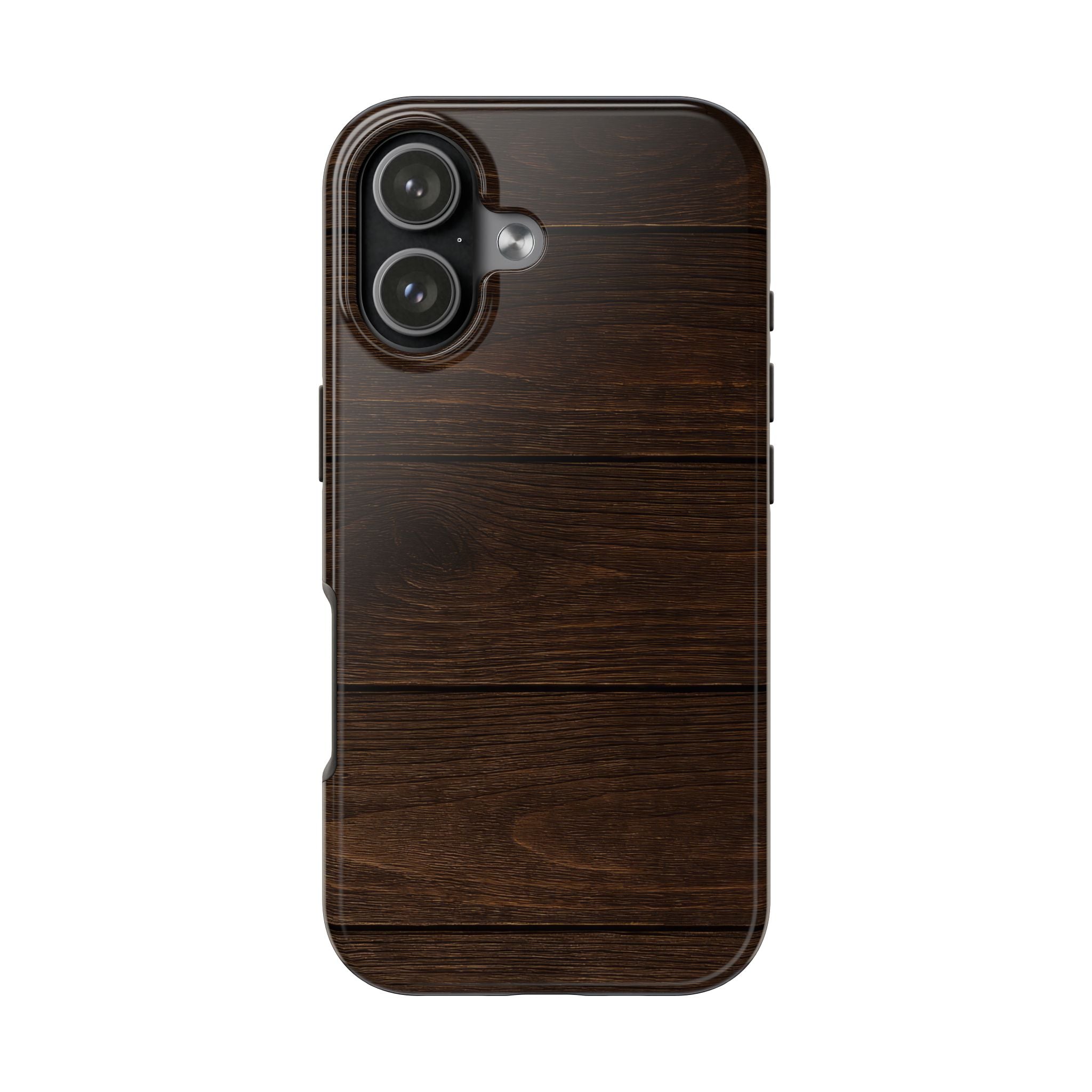 Dark Wood Grain Tough Case for iPhone & Samsung Galaxy