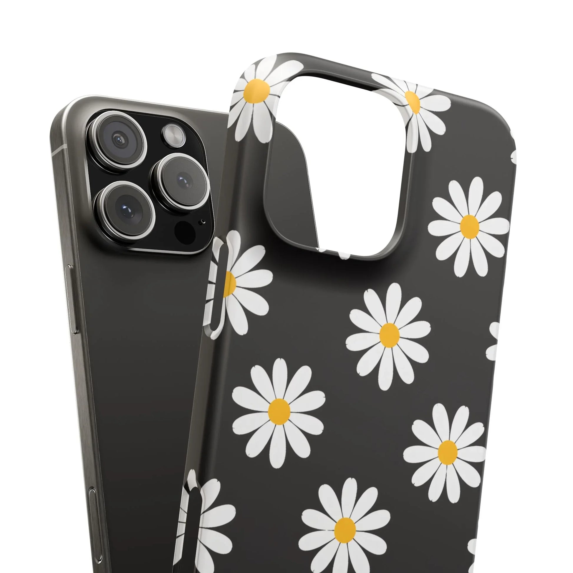 Daisy Charm Phone Case for iPhone 11-17 and Galaxy S20-S25 - KARARMDESIGN