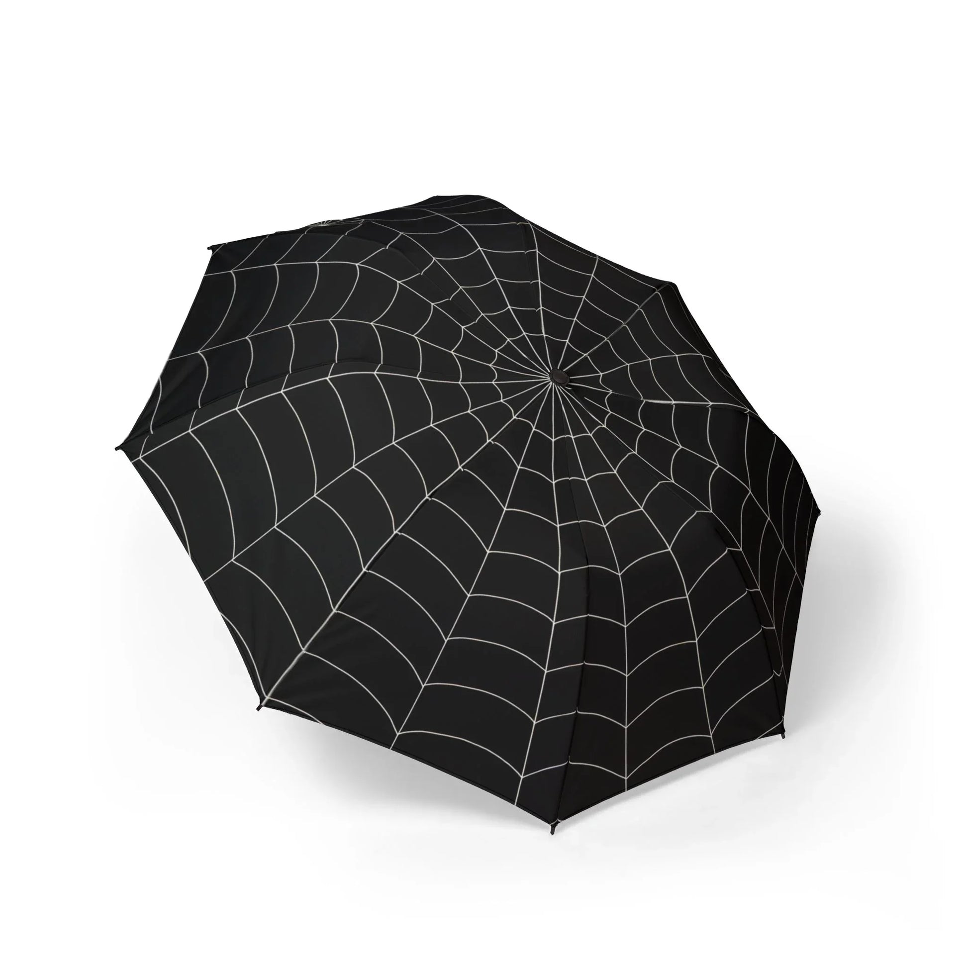 Spider Web Black Umbrella – Gothic Style Rain Protection - KarArmDesign
