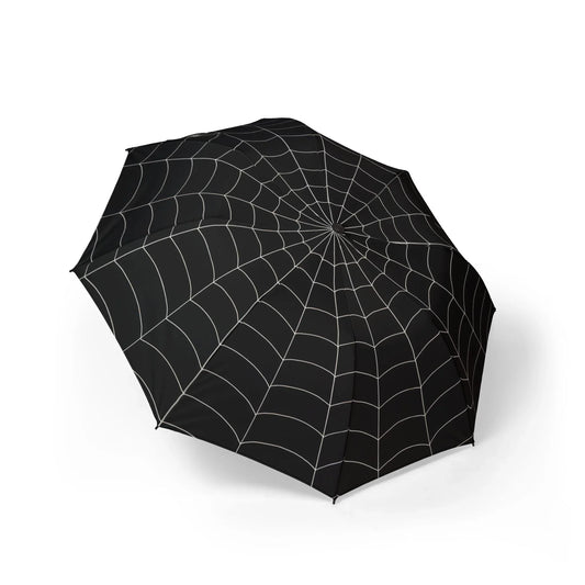 Spider Web Black Umbrella – Gothic Style Rain Protection - KarArmDesign