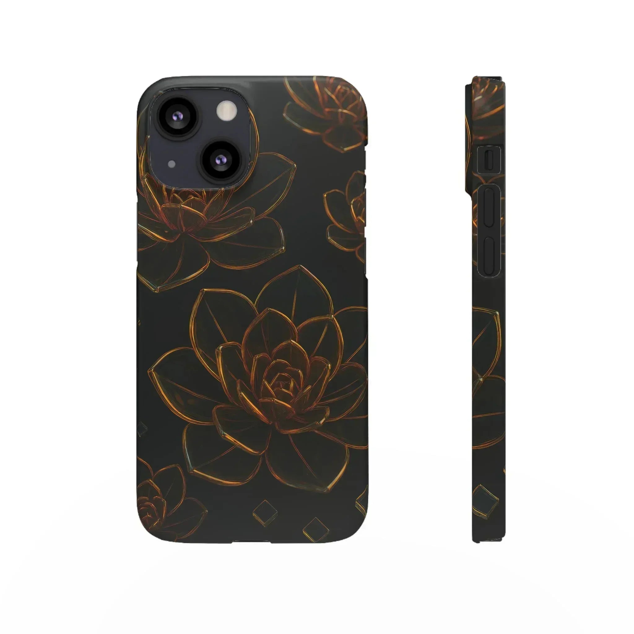 Glass Flower Phone Case for iPhone 8-16 and Galaxy S20-S24 - KARARMDESIGN