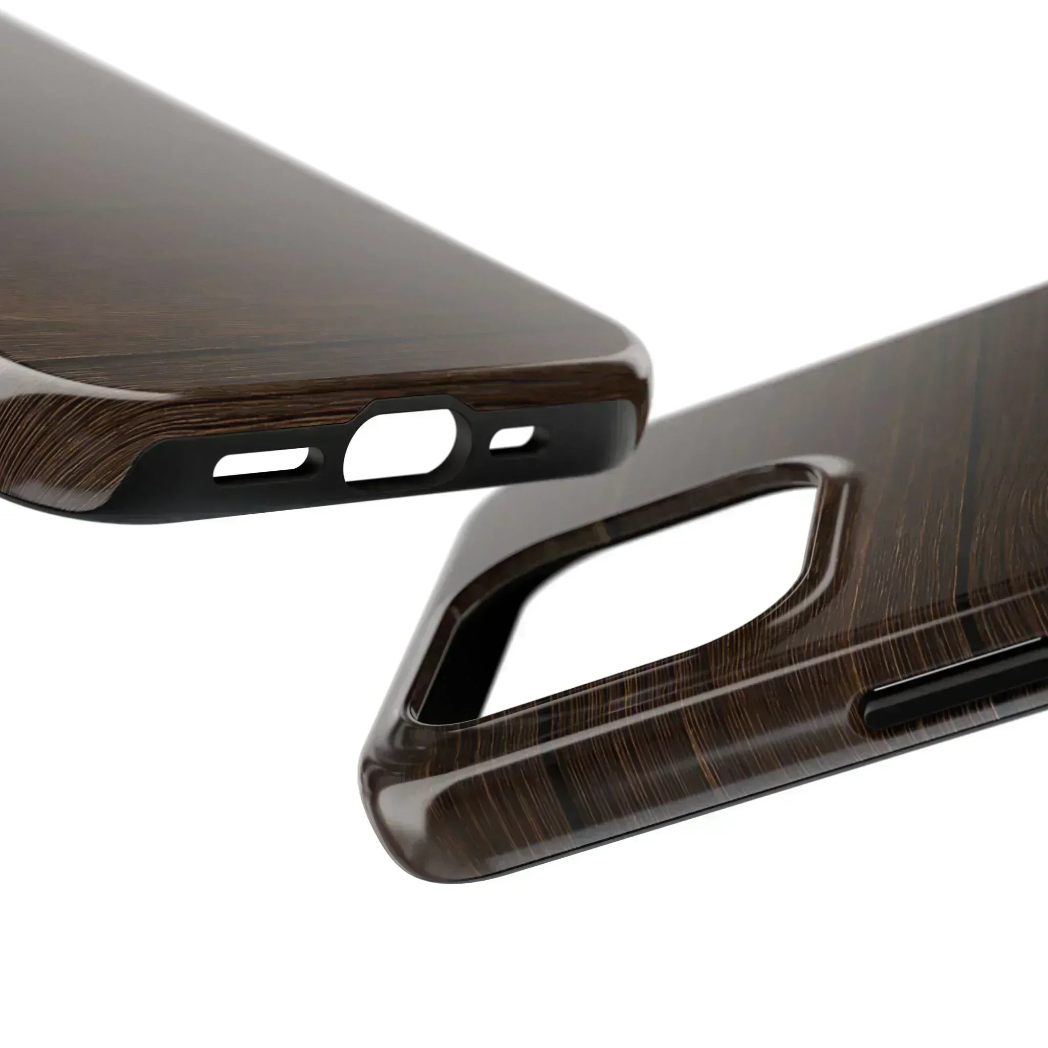 Dark Wood Grain Phone Case for iPhone and Galaxy - KARARMDESIGN