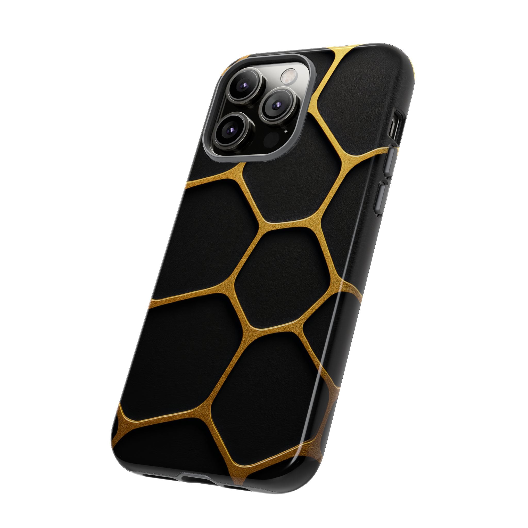 Golden Cellscape Tough Phone Case – Black & Gold