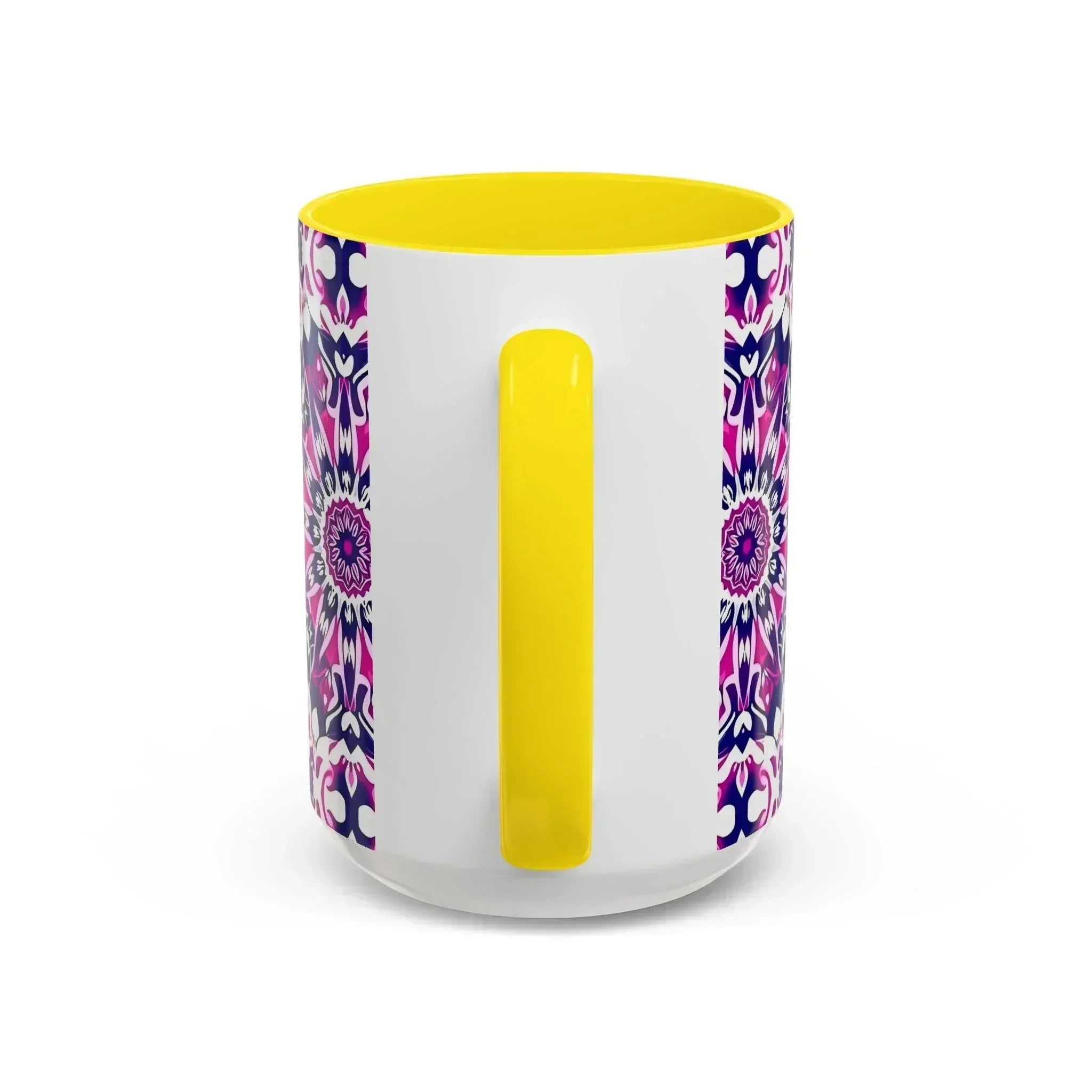 Vibrant Mandala Burst Ceramic Coffee Mug -11 & 15oz - KARARMDESIGN