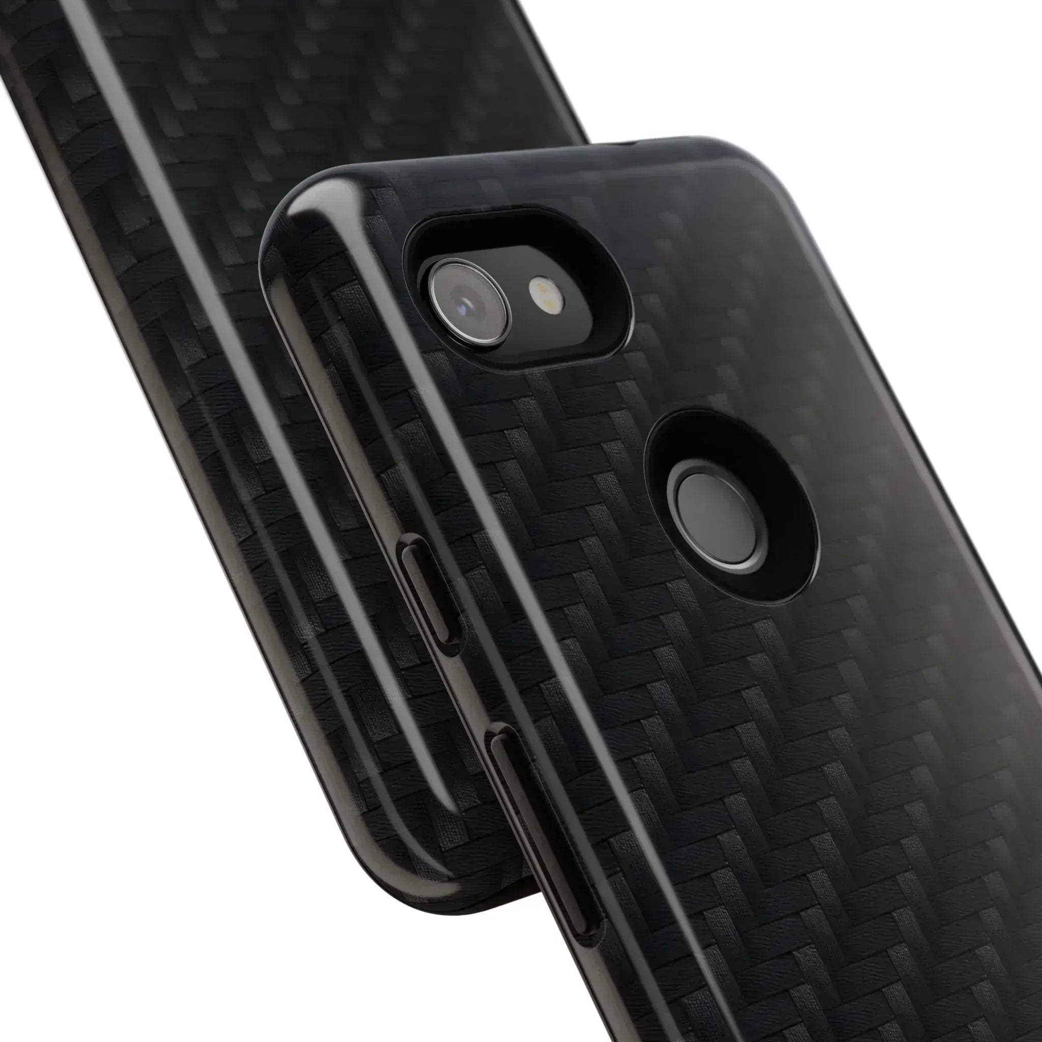 Black Carbon Phone Case for iPhone 8-16 and Google Pixel up to 9 - KARARMDESIGN