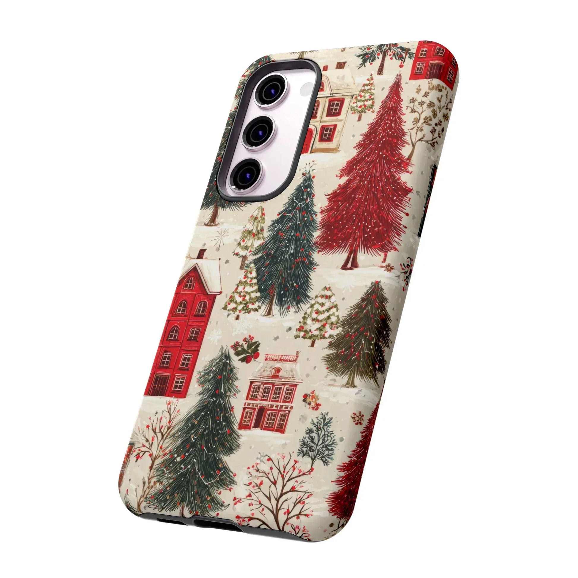 Cozy Winter Village Phone Case for iPhone 11-17 and Galaxy S10-S25 - KARARMDESIGN