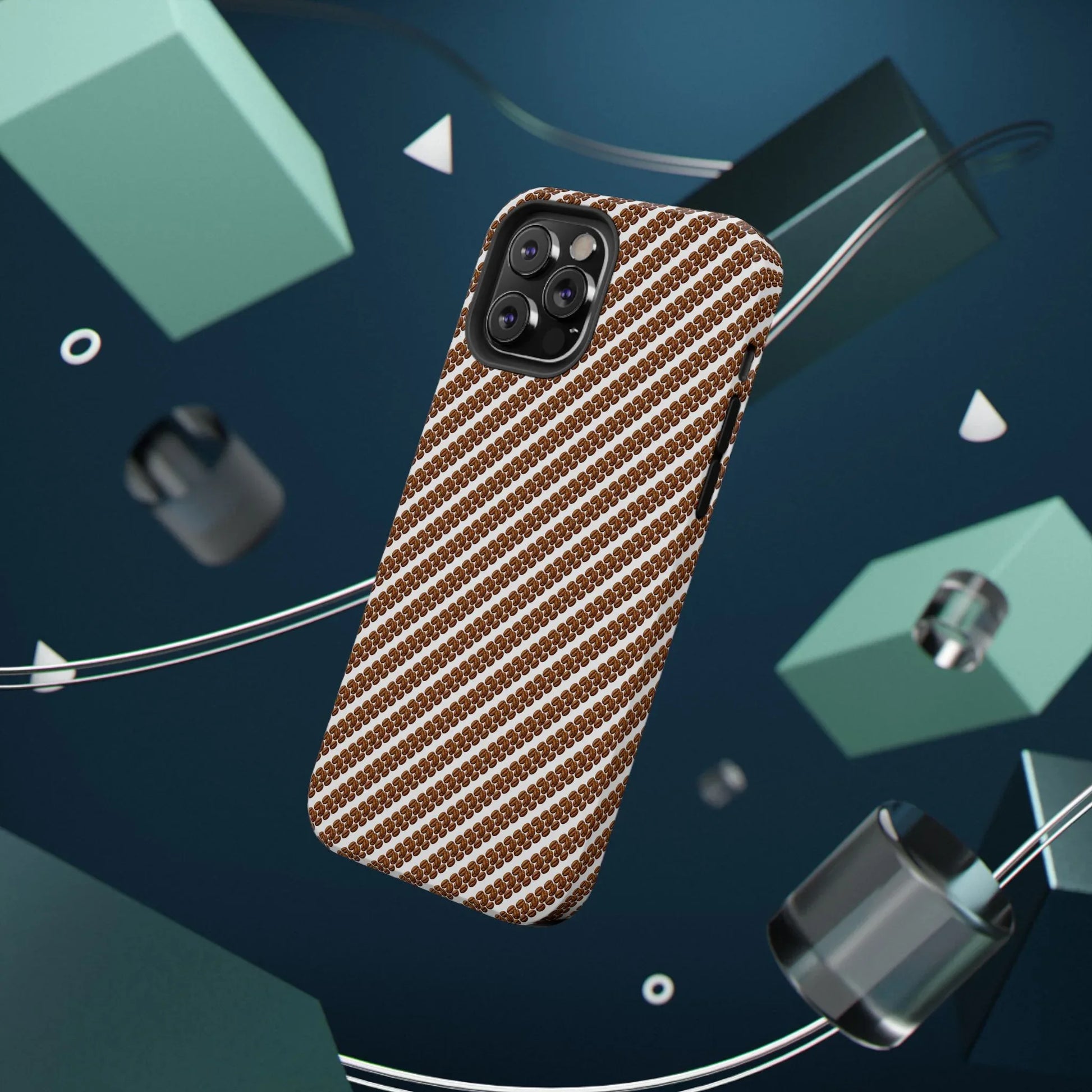 Stylish Coffee Pattern Phone Case for iPhone 11–17 and Galaxy S21–S22 - KARARMDESIGN