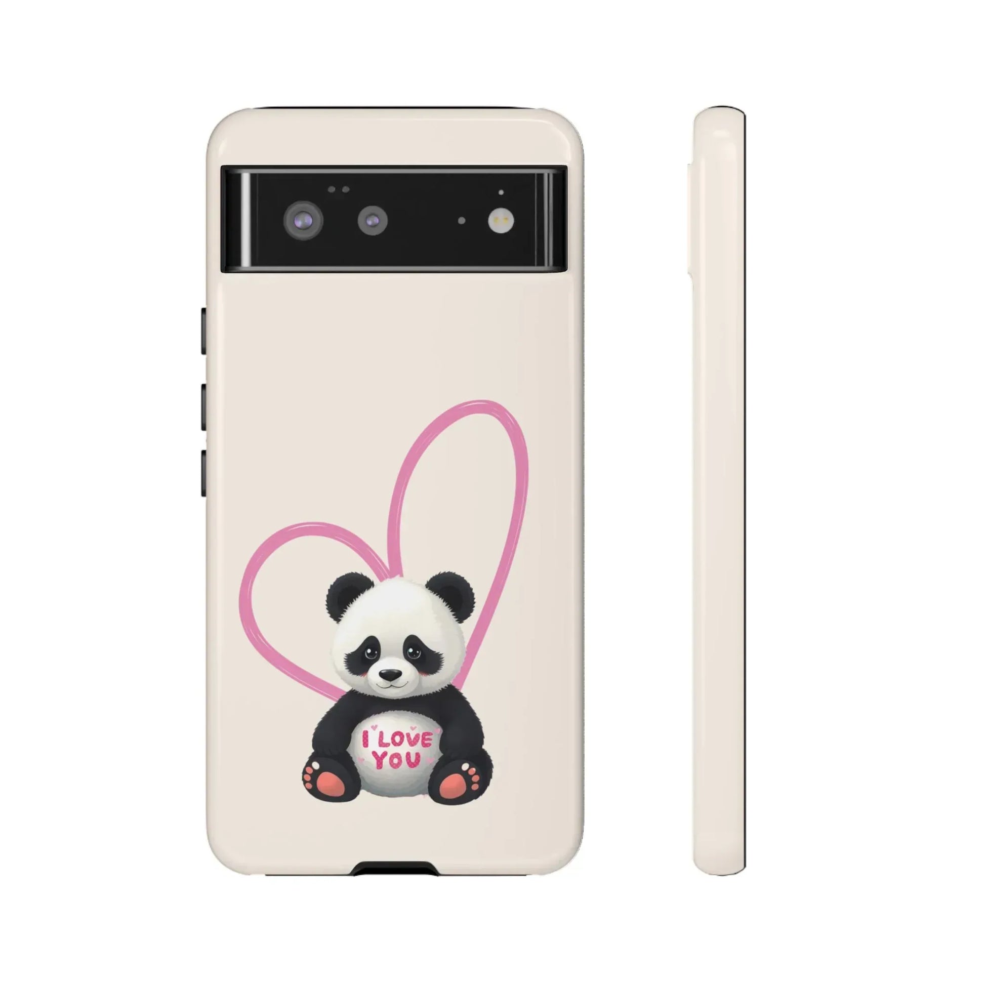 Cute Panda Heart Love Phone Case for Google Pixel up to 9 - KARARMDESIGN