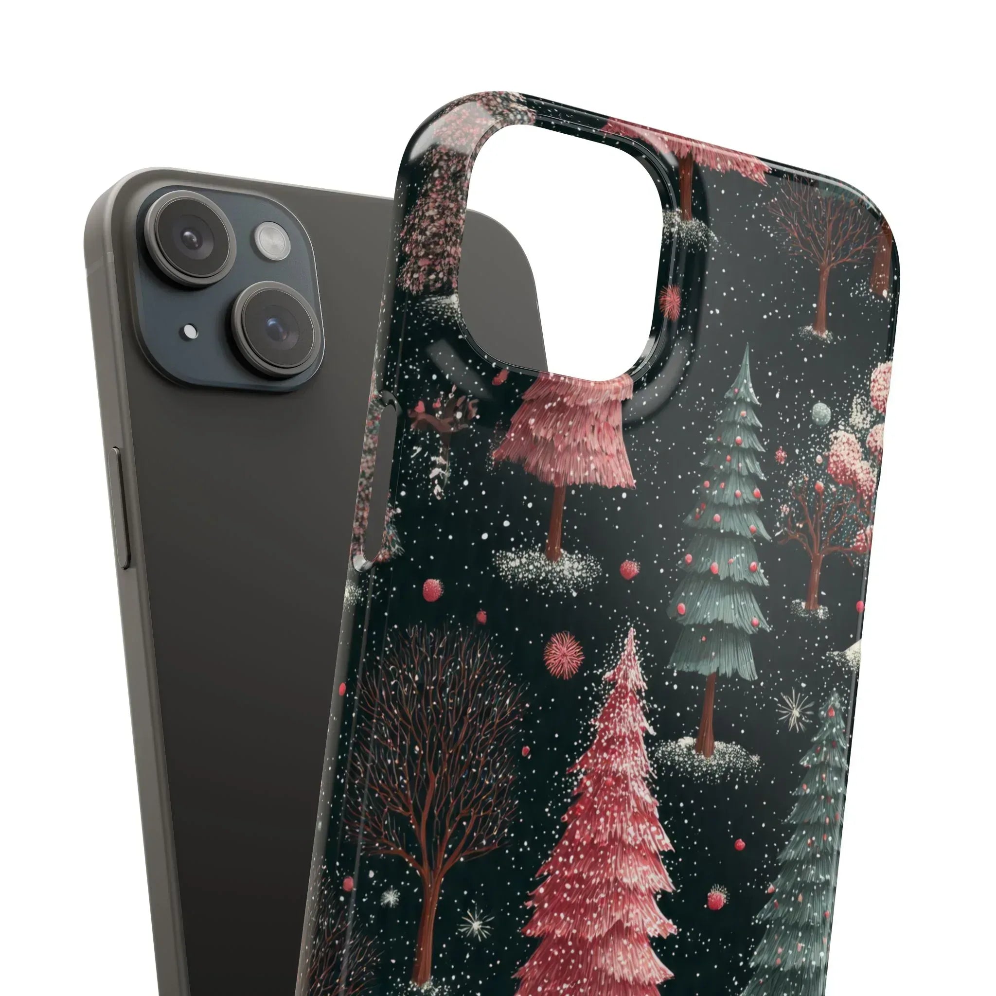 Winter Bloom Forest Phone Case for iPhone 11-17 and Galaxy S20-S25 - KARARMDESIGN