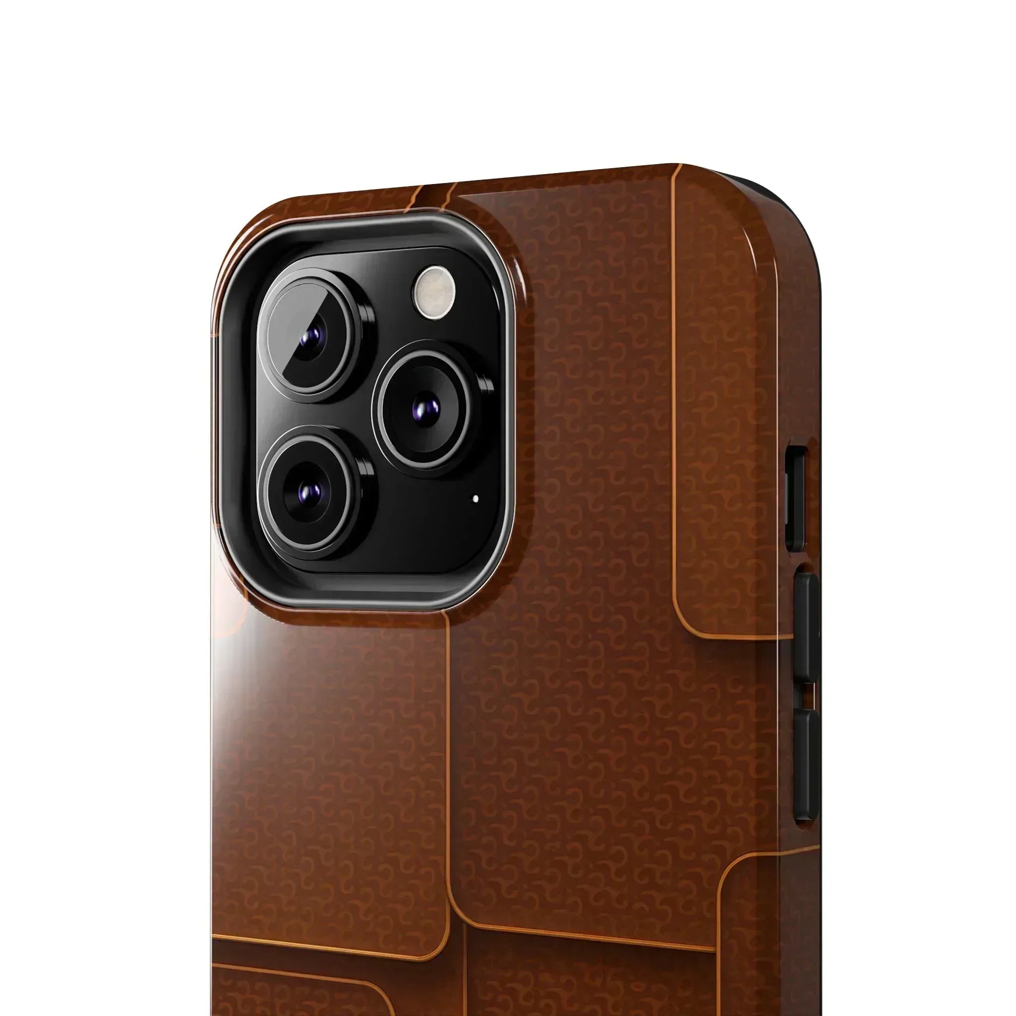 Textured Brown Phone Case for iPhone 7-16 and Samsung Galaxy S21-S24 - KARARMDESIGN