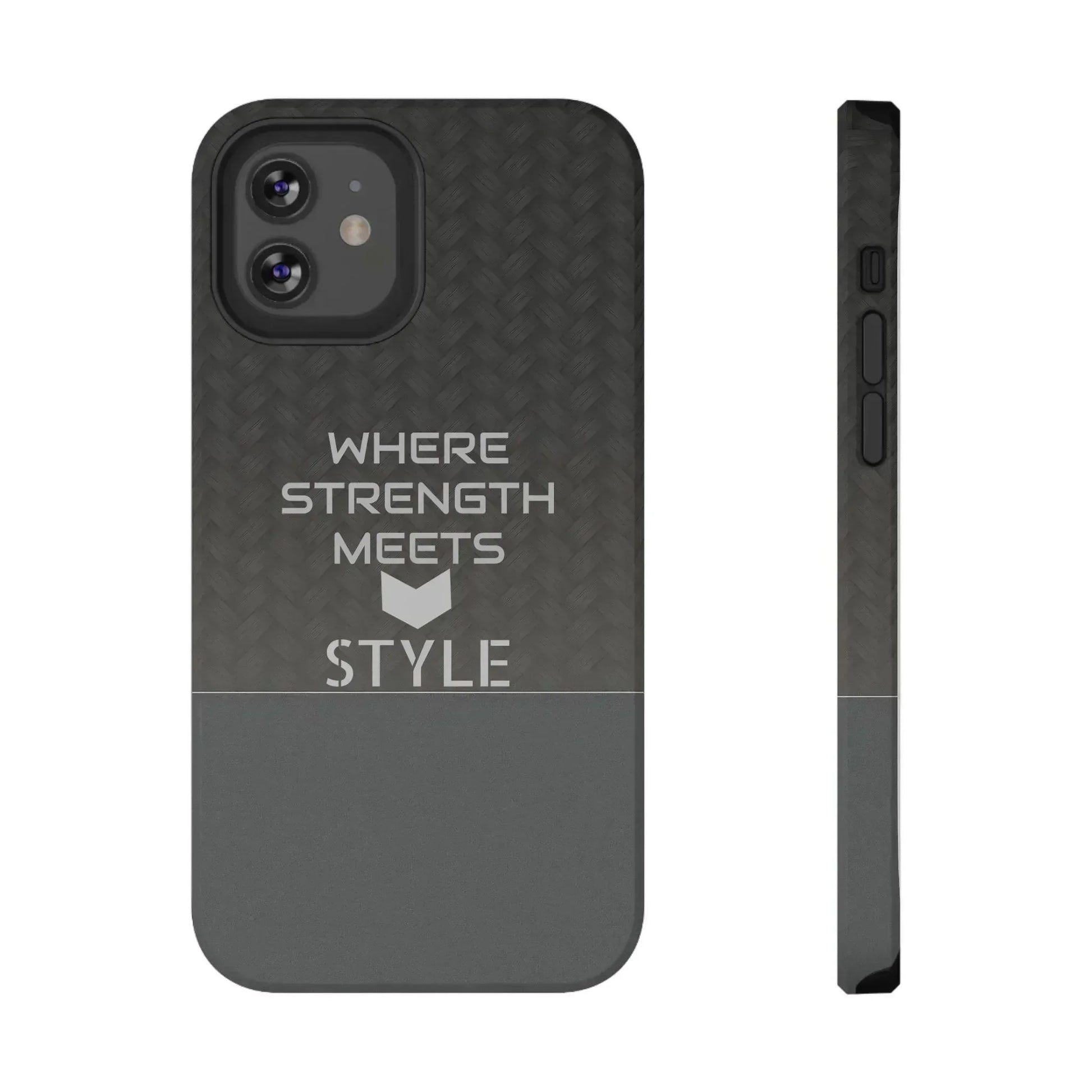 Gray Carbon Phone Case for iPhone 12-16 and Galaxy S21-S22 - KARARMDESIGN
