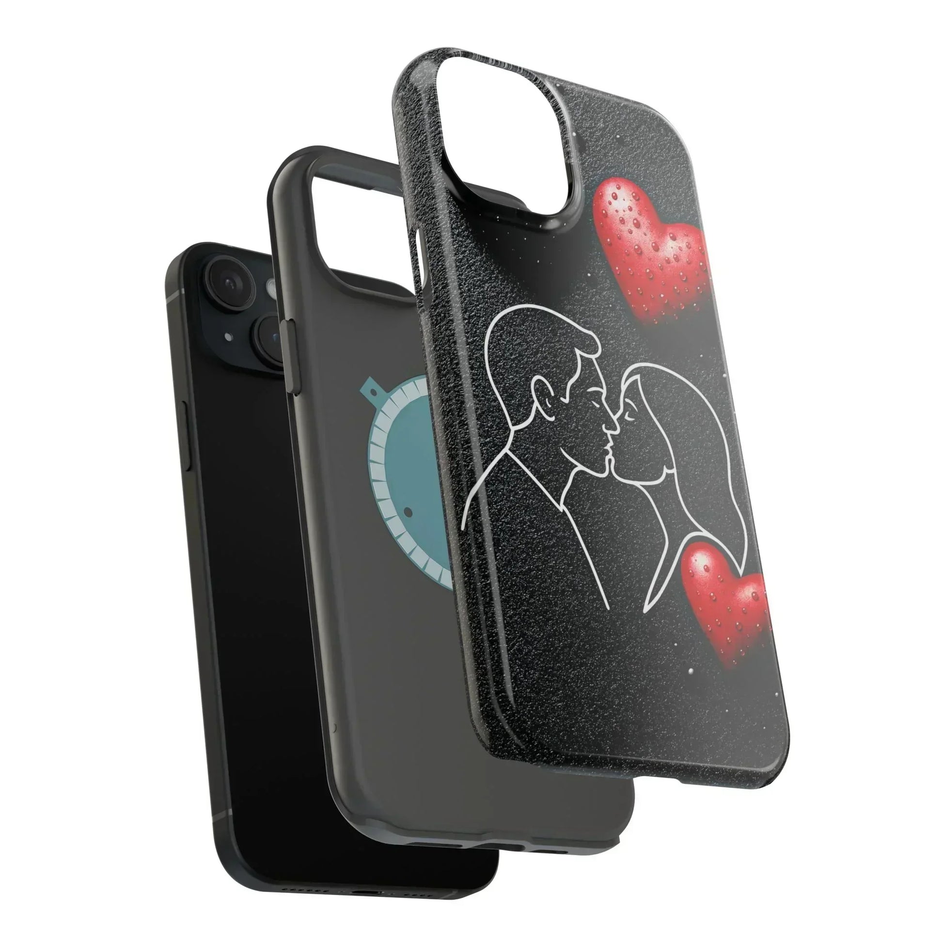 Midnight Kiss Phone Case for iPhone 13-16 Models - KarArmDesign