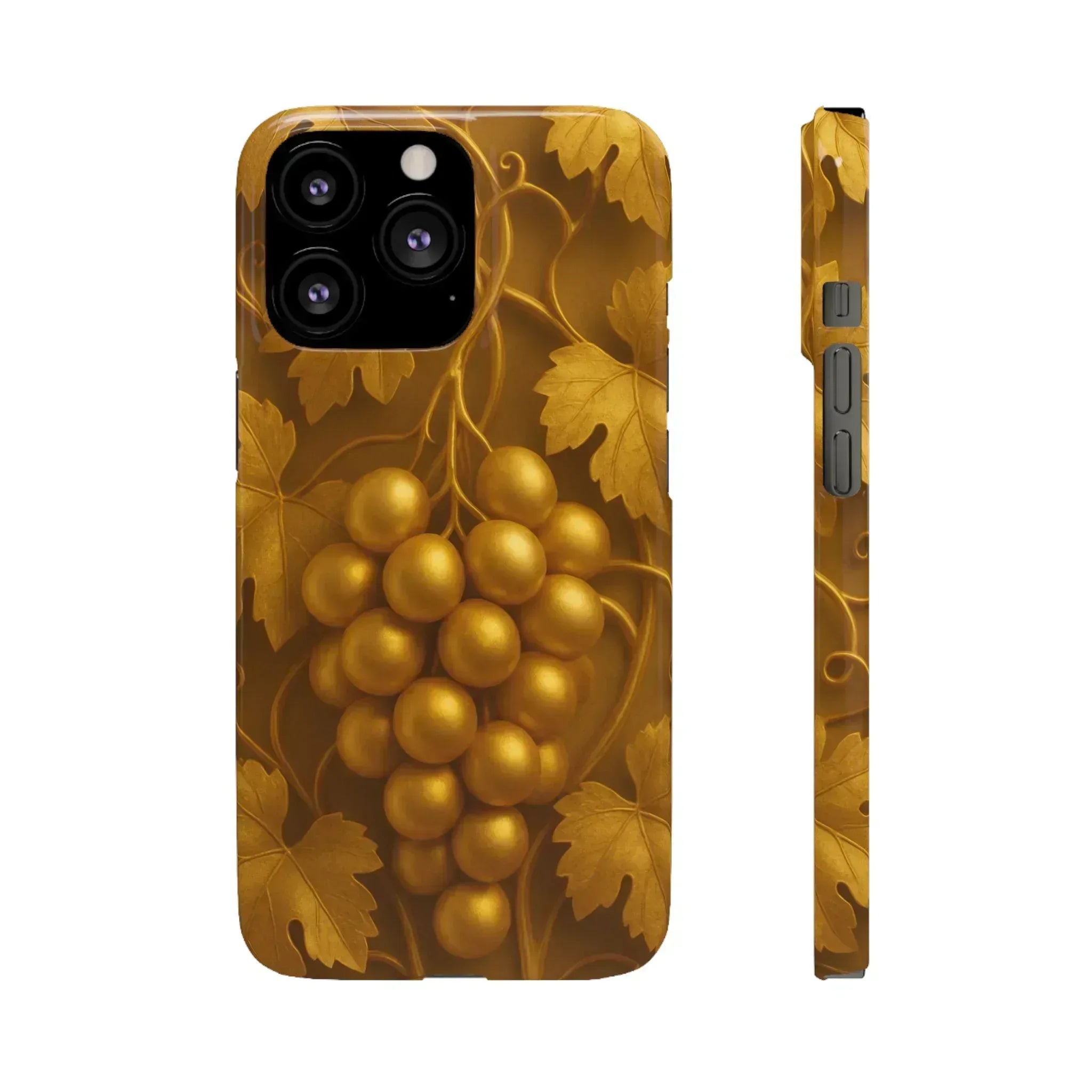Golden Grapes Phone Case for iPhone 8–16 - KARARMDESIGN