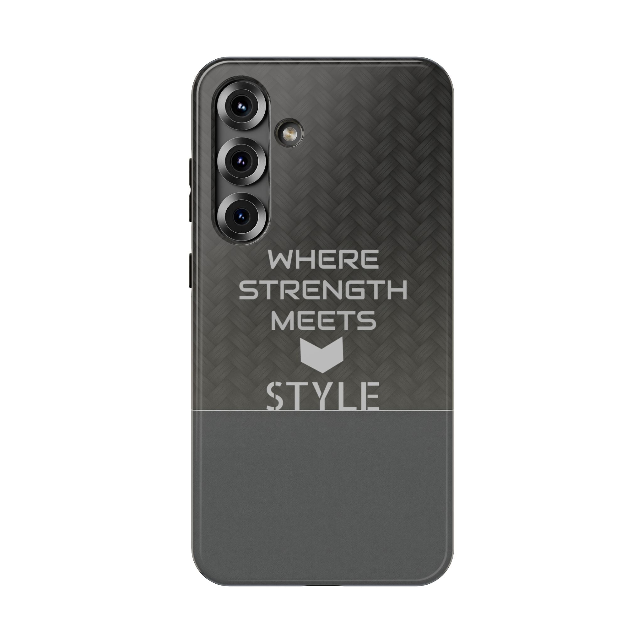 Gray Carbon Phone Case for iPhone 12-16 and Galaxy S21-S22