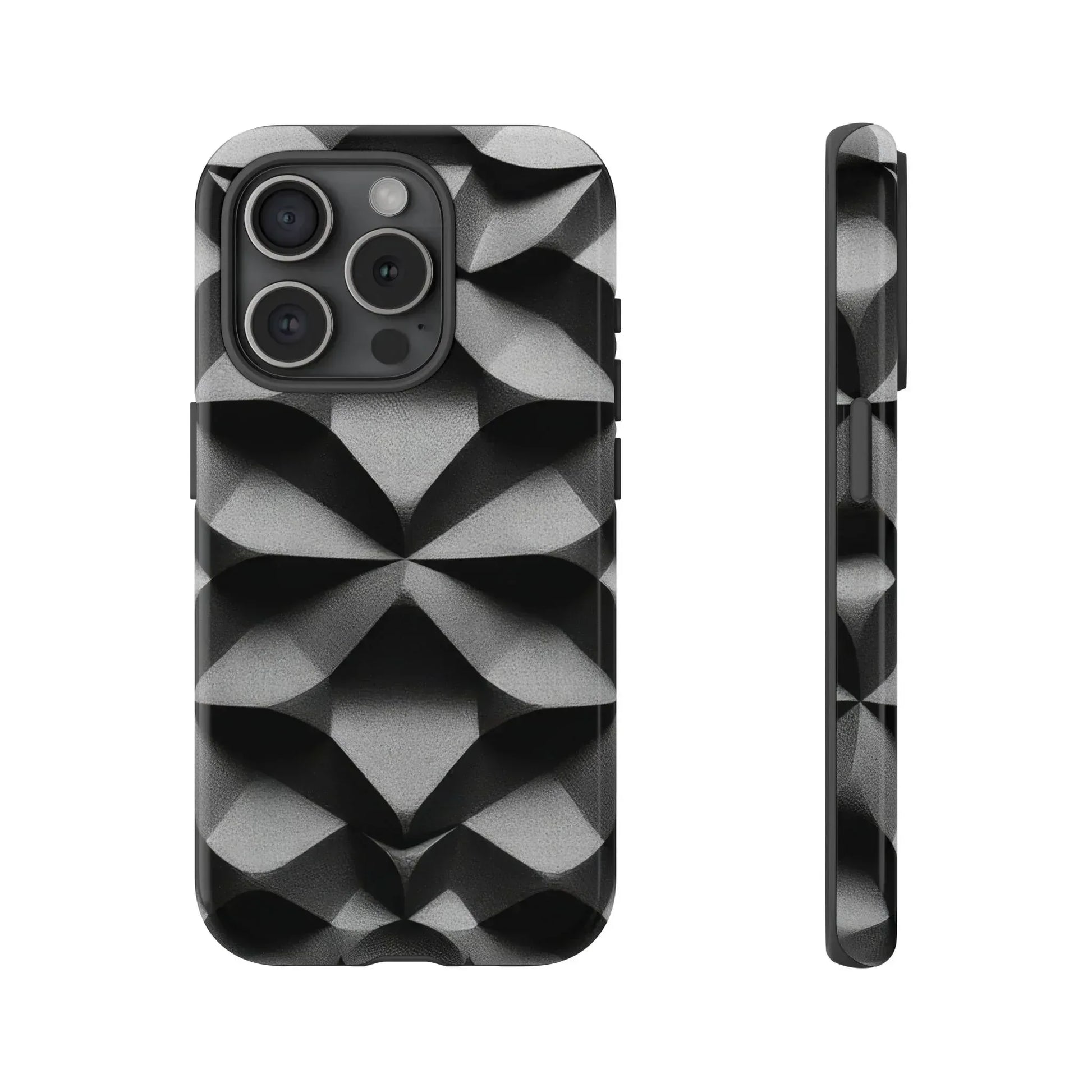 3D Geometric Phone Case for iPhone 8–17 - KARARMDESIGN