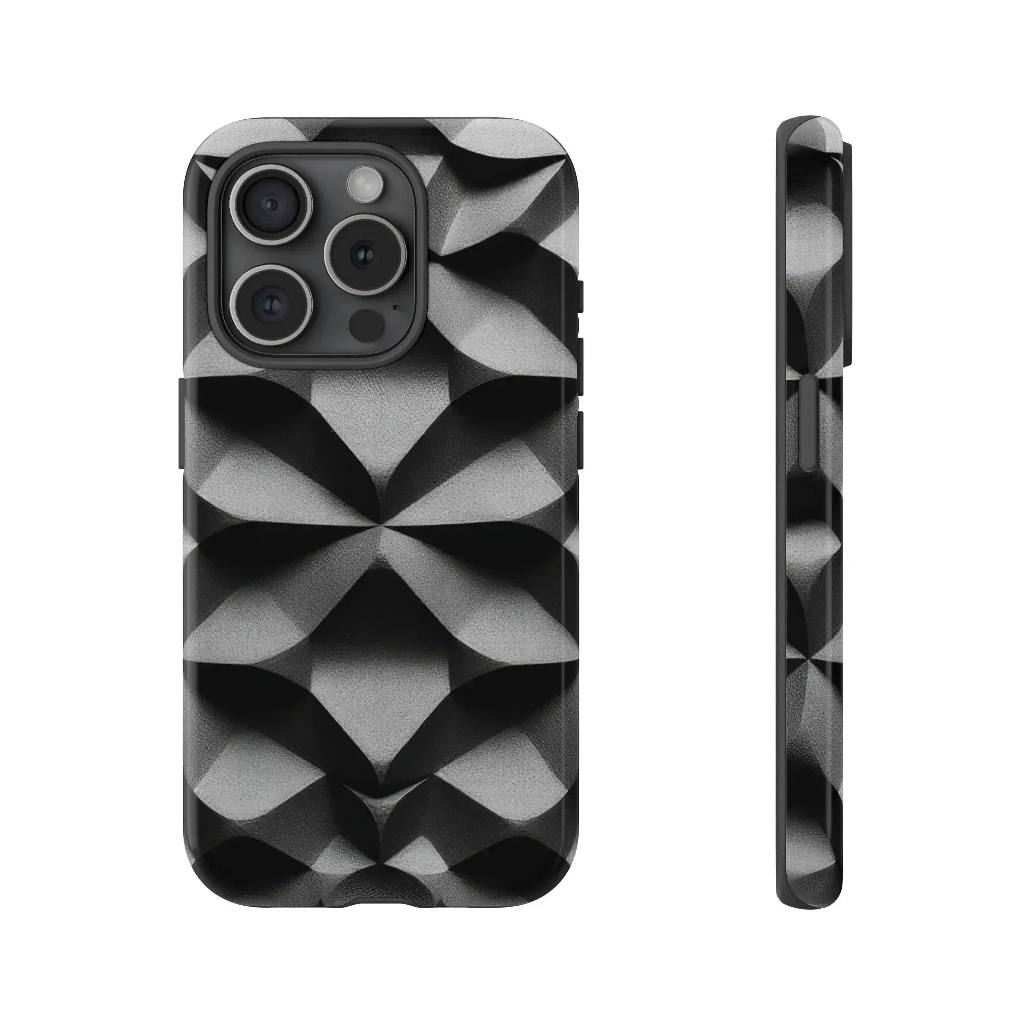 3D Geometric Phone Case for iPhone 8–17 - KARARMDESIGN