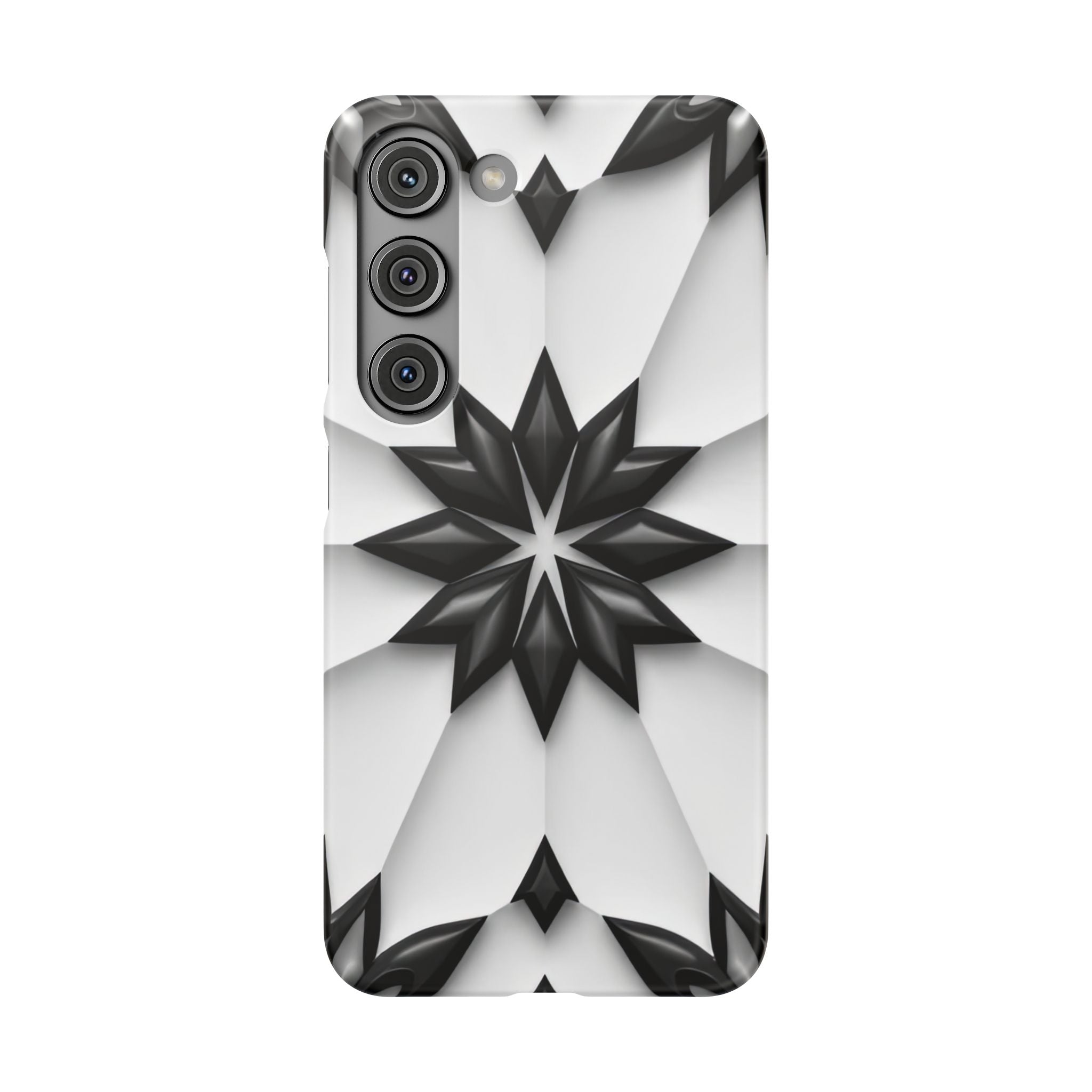 Black & White Geometric Snap Case for iPhone & Samsung Galaxy