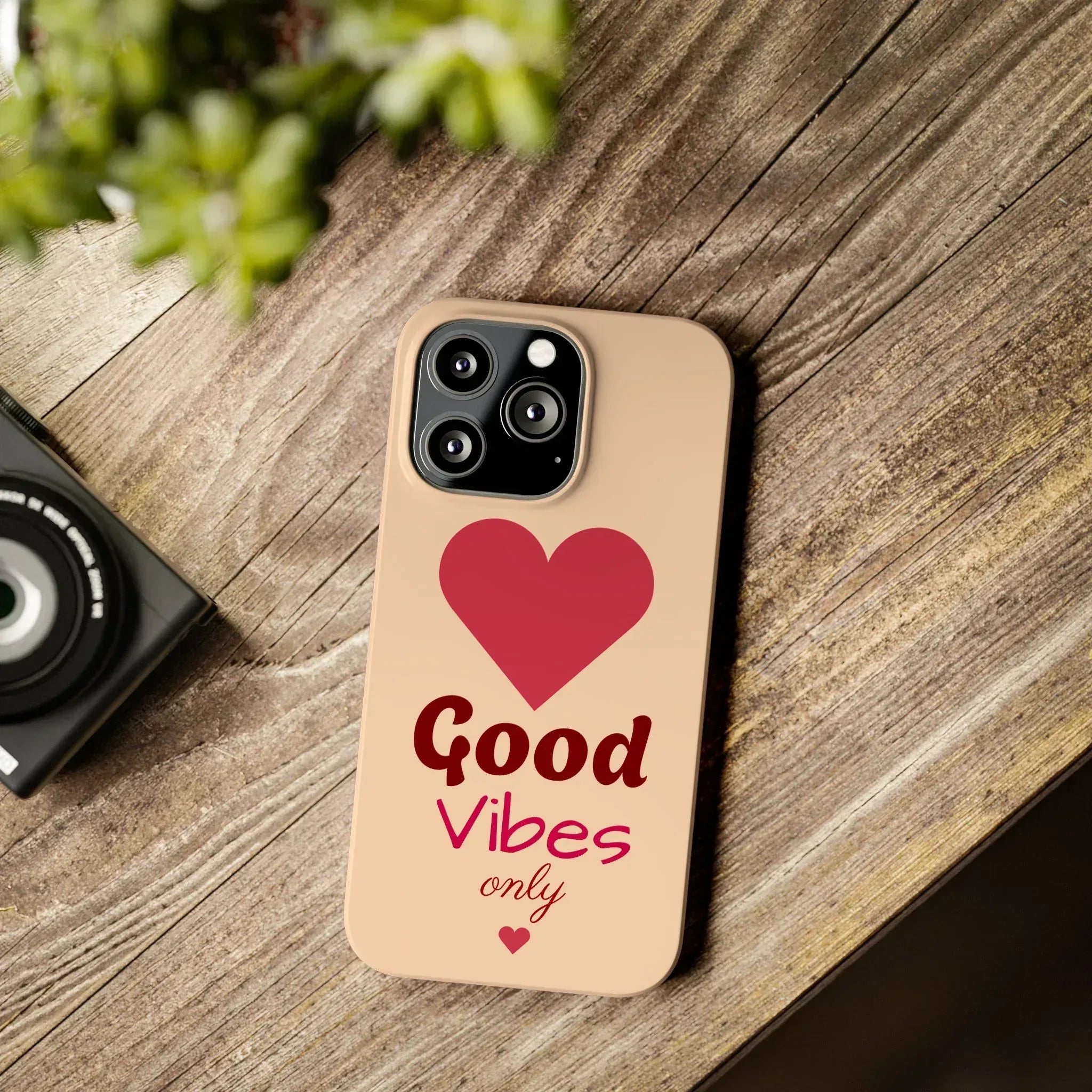 Good Vibes Only Slim Phone Case for iPhone 11-16 - KARARMDESIGN