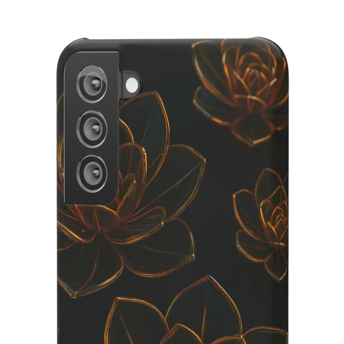 Glass Flower Phone Case for iPhone 7-16 and Galaxy S10-S24 Models