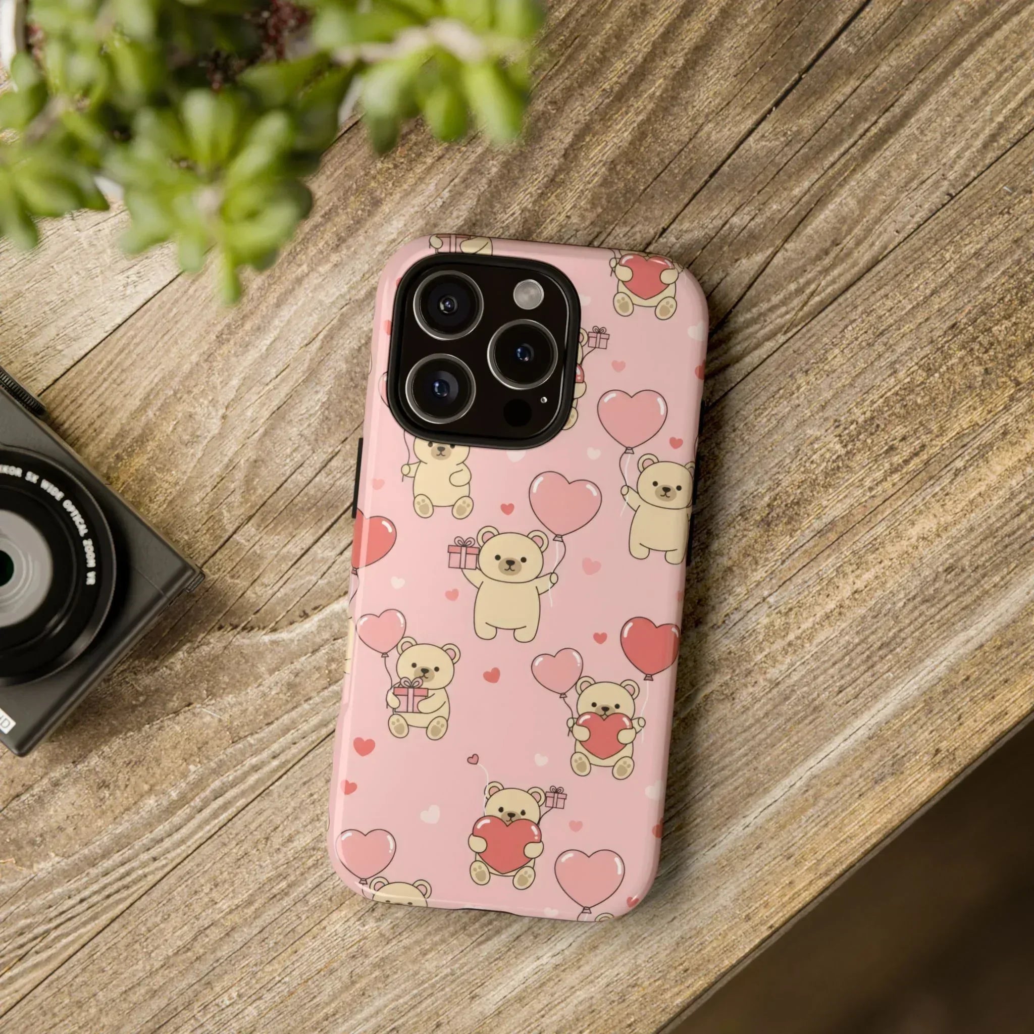 Teddy's Valentine Parade Phone Case for iPhone 11-17 and Galaxy S21-S25 - KARARMDESIGN