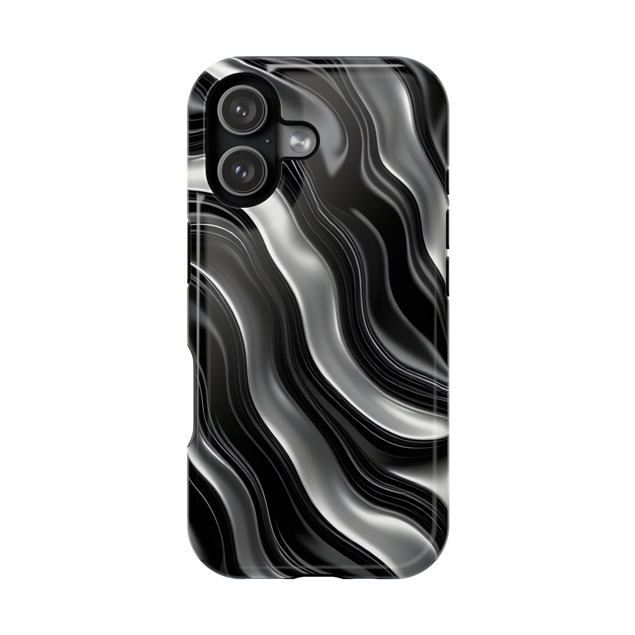 Wavy Illusion Marble Phone Case for iPhone 13-17