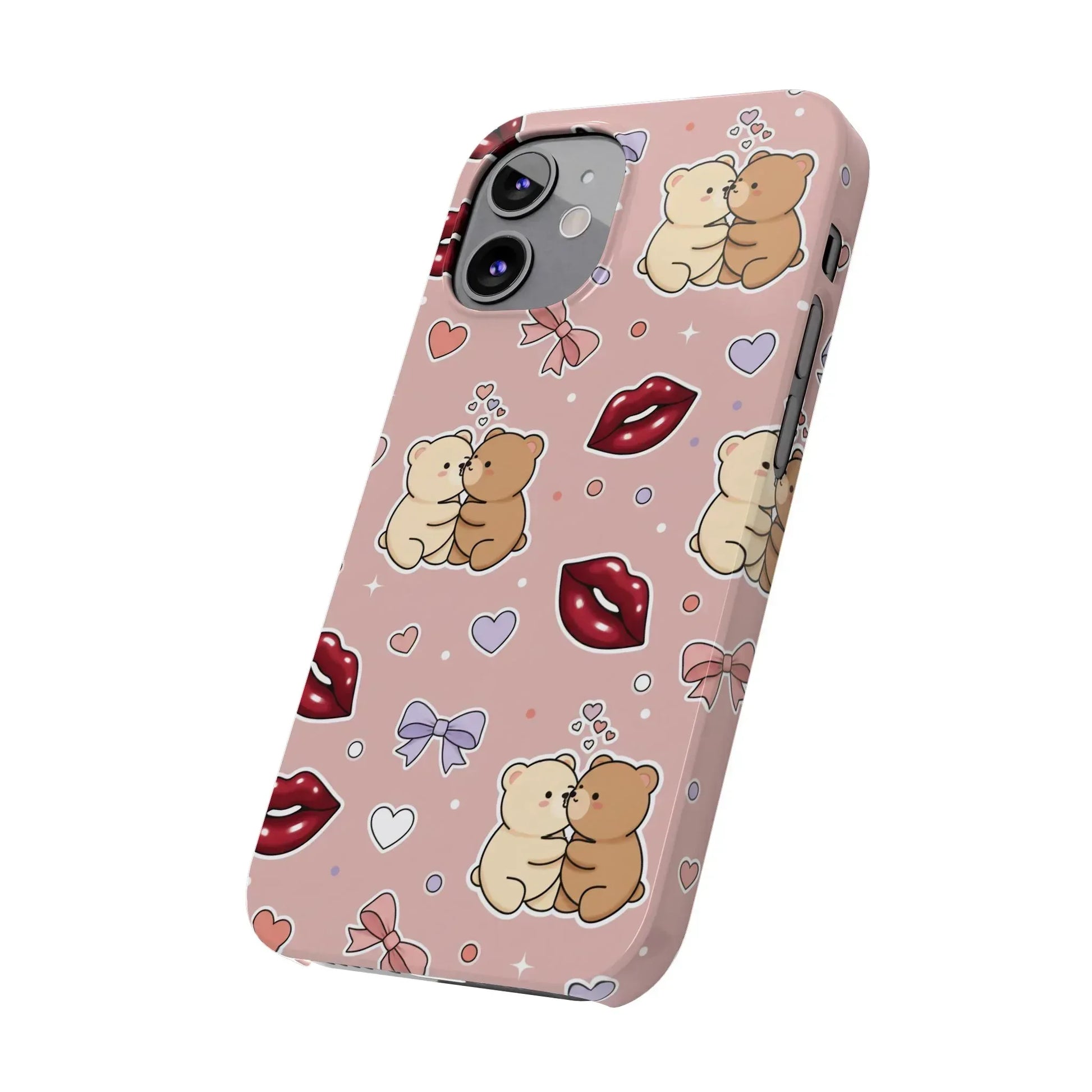 Bear Hug Bliss Phone Case for iPhone 11-17 - KARARMDESIGN