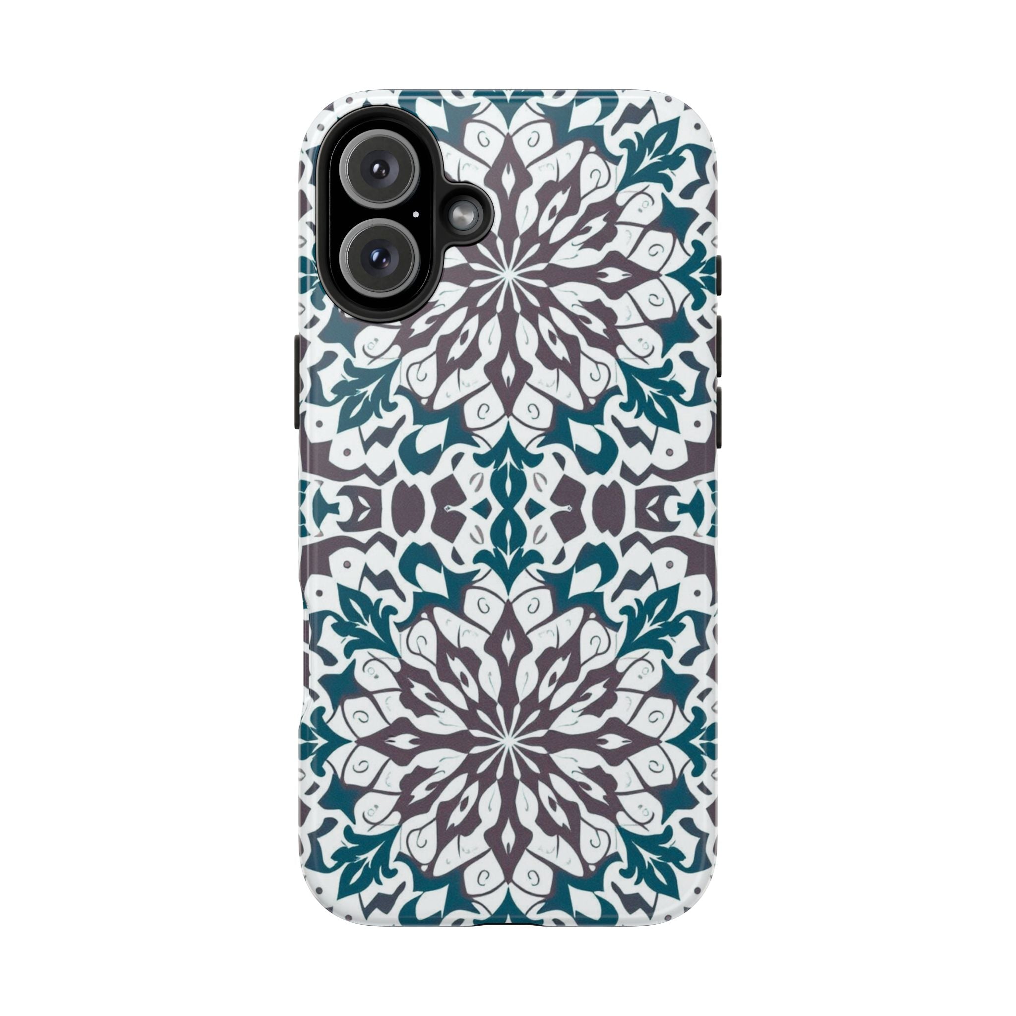 Symmetrical Mandala Phone Case for iPhone 11-17 and Galaxy S21-S25