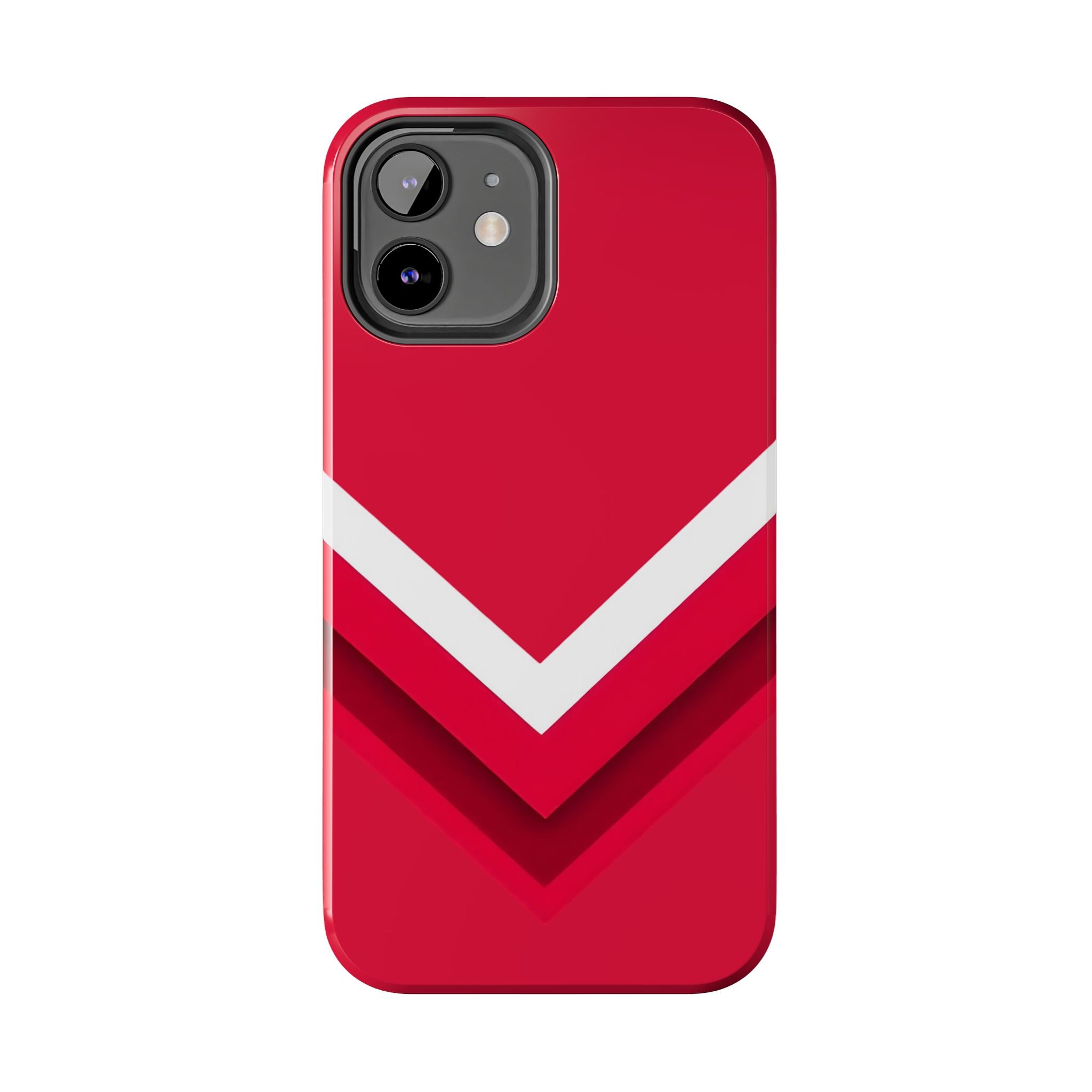 Red Chevron Armor Phone Case for iPhone 11–16 & Galaxy S21–S24