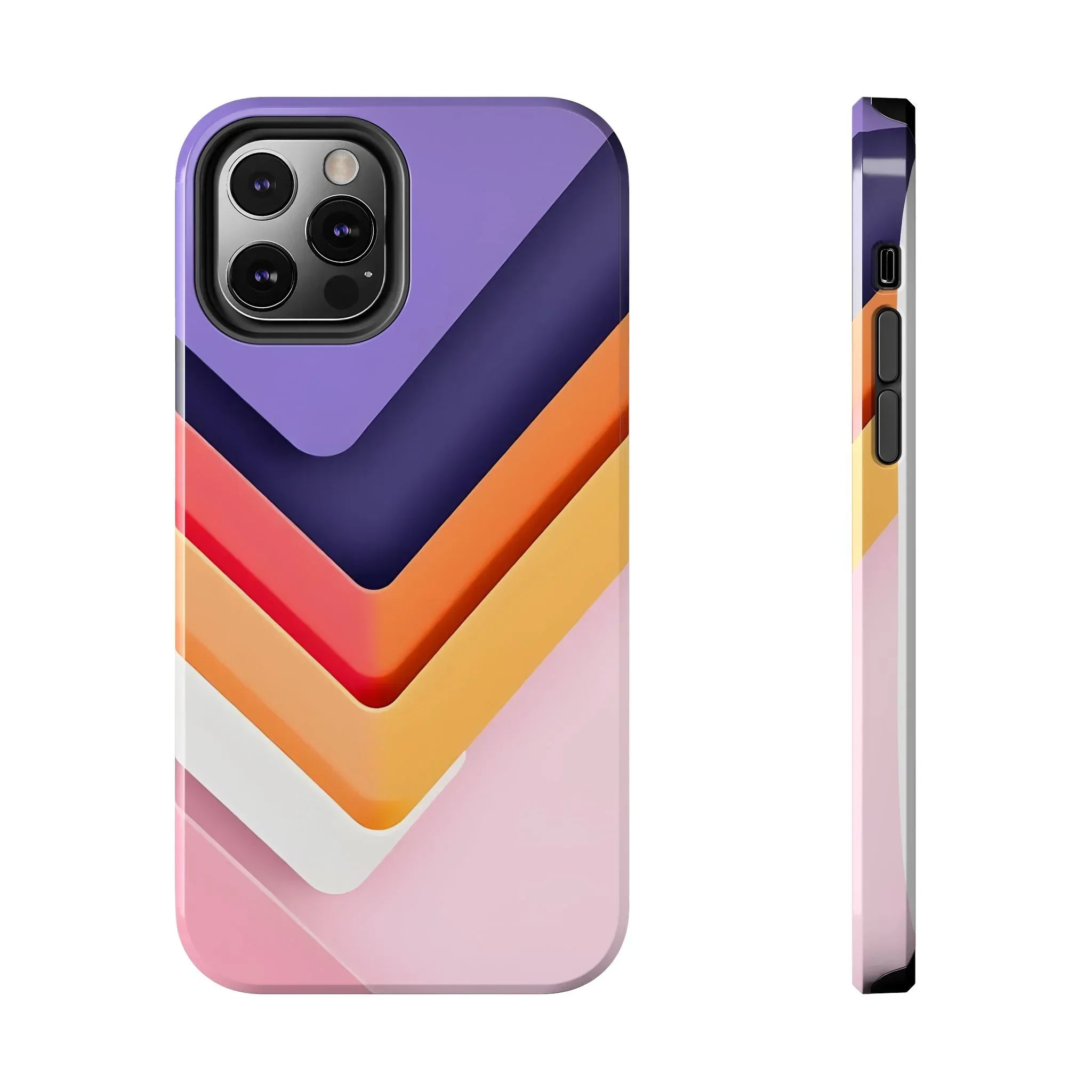 Vibrant Geometric Chevron Phone Case for iPhone and Galaxy - KARARMDESIGN