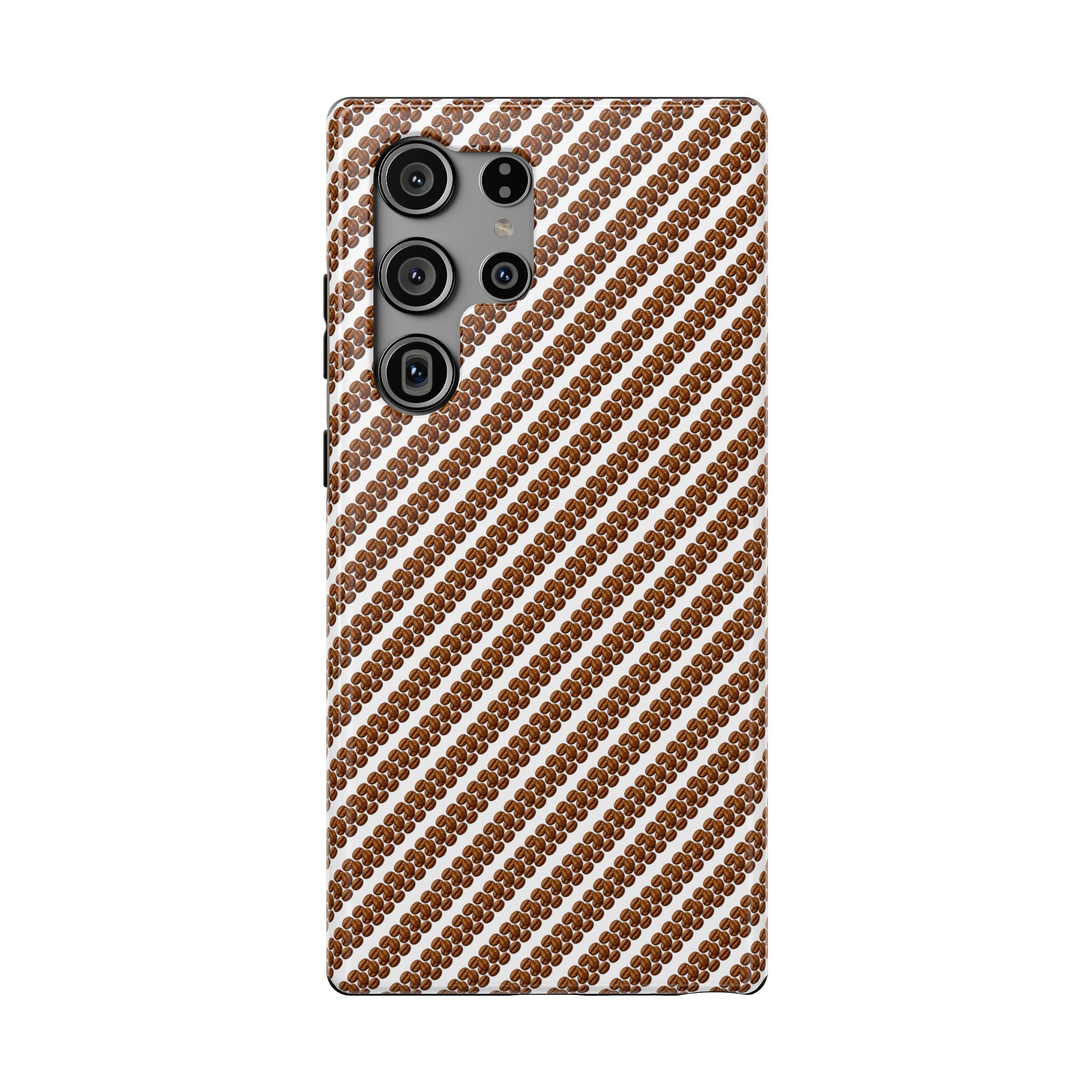 Coffee Pattern Phone Case for iPhone 11–17 & Samsung Galaxy S22–S26