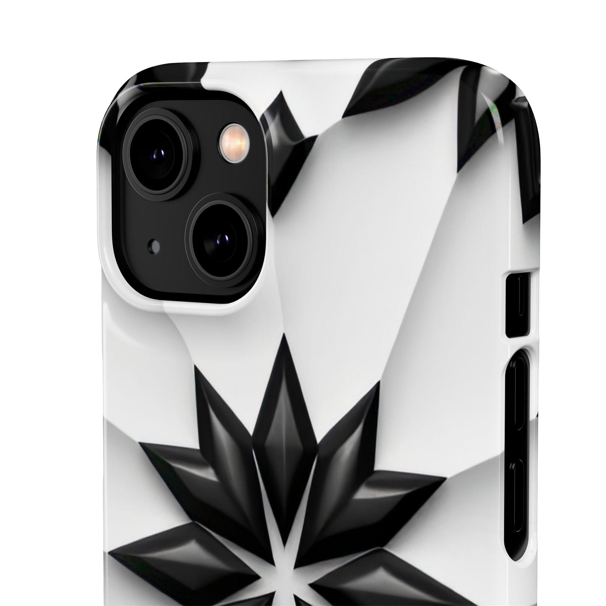 Black & White Geometric Snap Case for iPhone & Samsung Galaxy