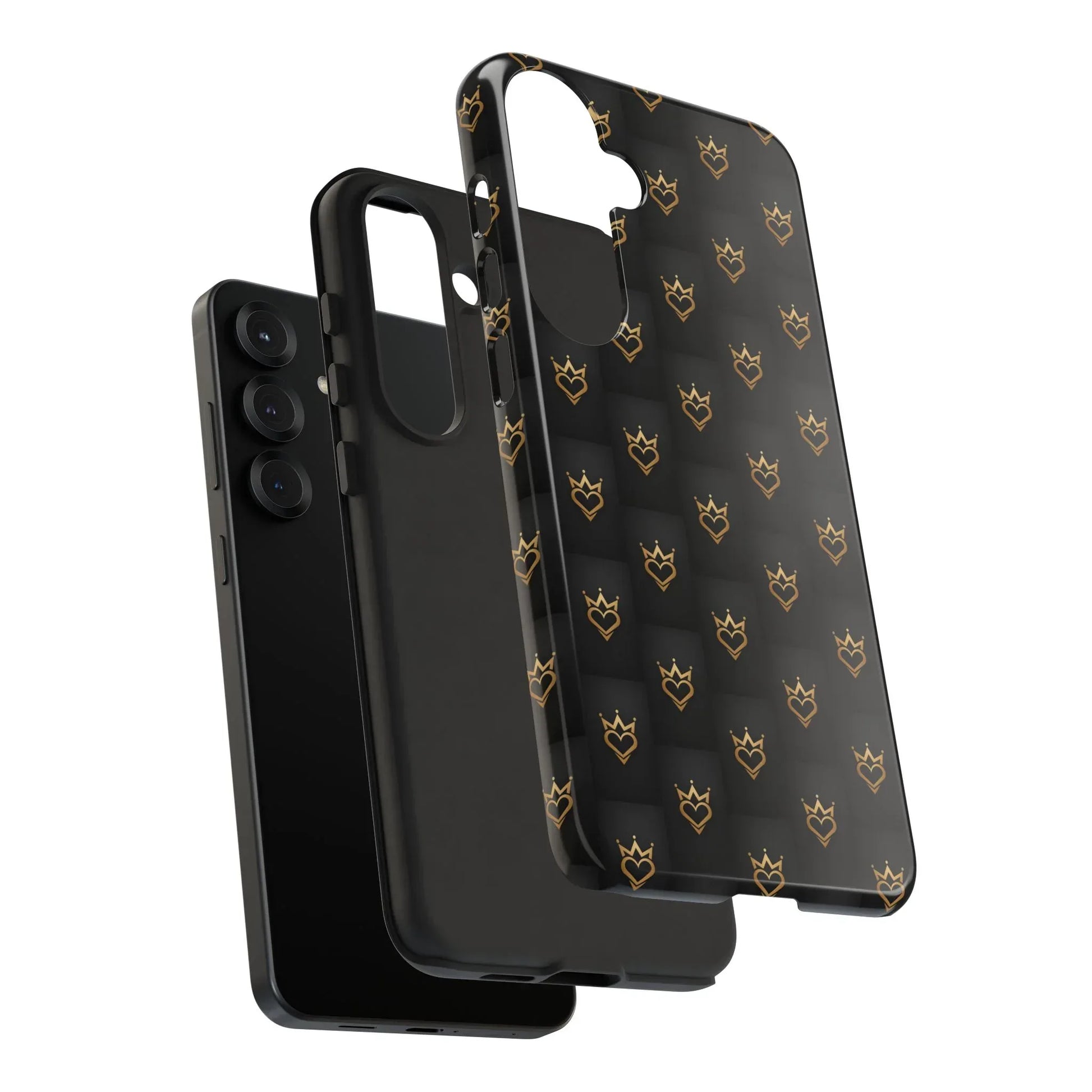 Crowned Heart Doodle Phone Case for iPhone 11-17 & Galaxy S10-S25 - KARARMDESIGN