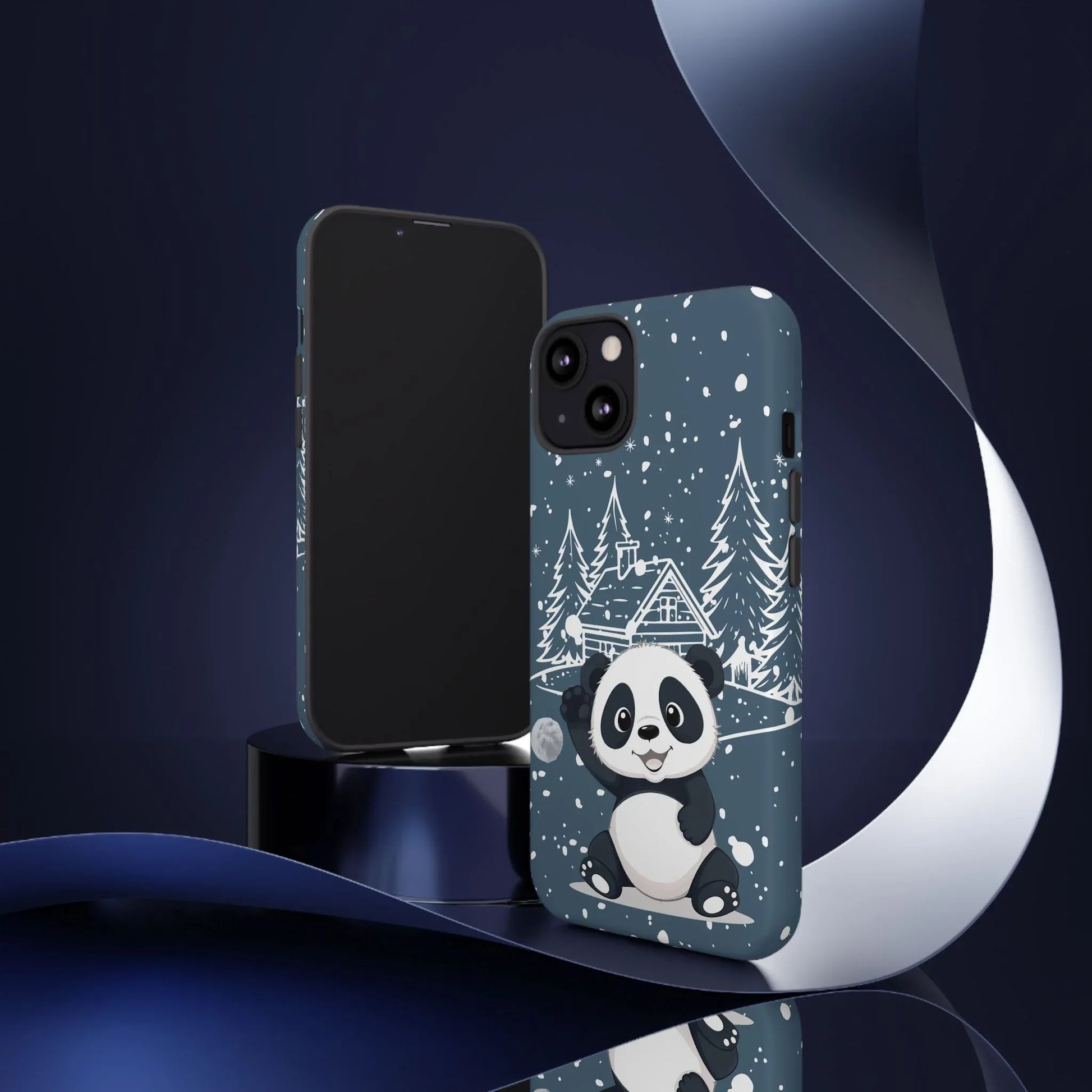 Cute Panda in a Winter Wonderland Phone Case for iPhone 8-17 - KARARMDESIGN