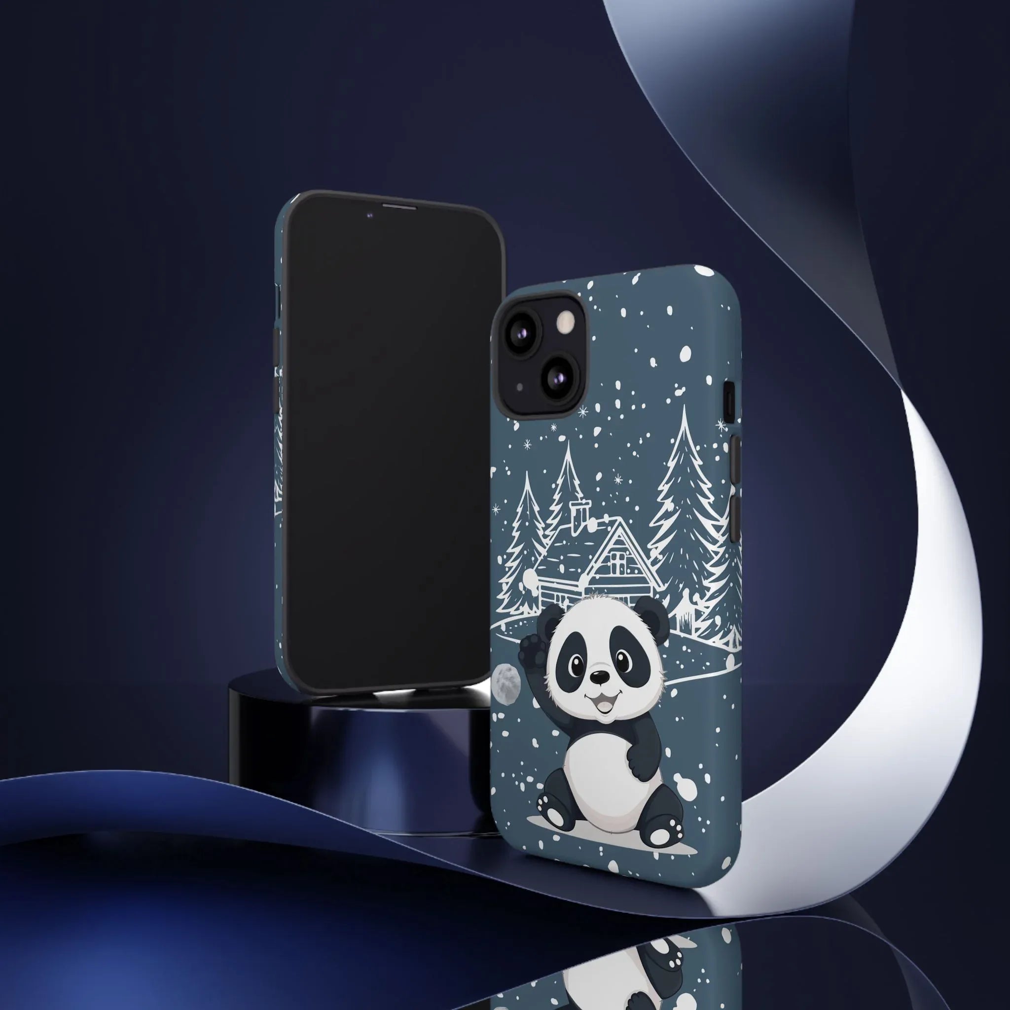 Cute Panda in a Winter Wonderland Phone Case for iPhone 8-17 - KARARMDESIGN