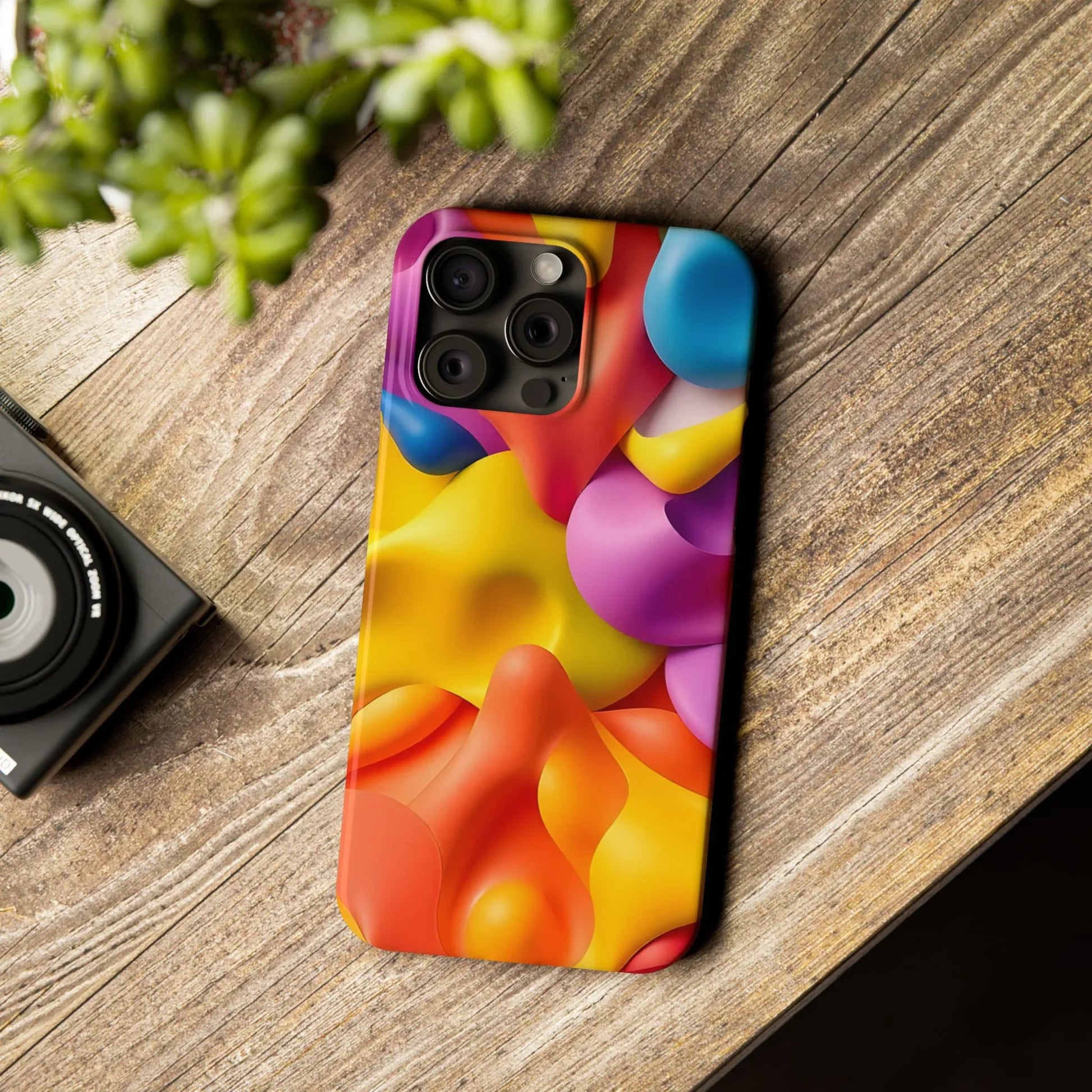 Vibrant Abstract Color Phone Case for iPhone 11-16 - KARARMDESIGN