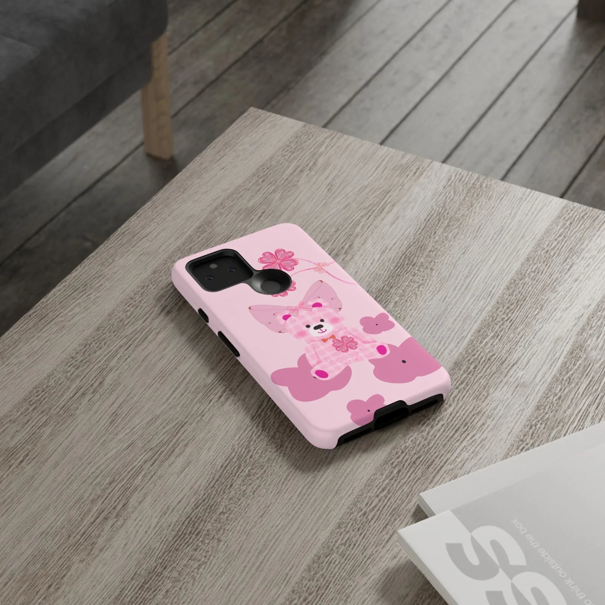 Pink Teddy Bear Phone Cases for iPhone, Pixel and Galaxy - KARARMDESIGN