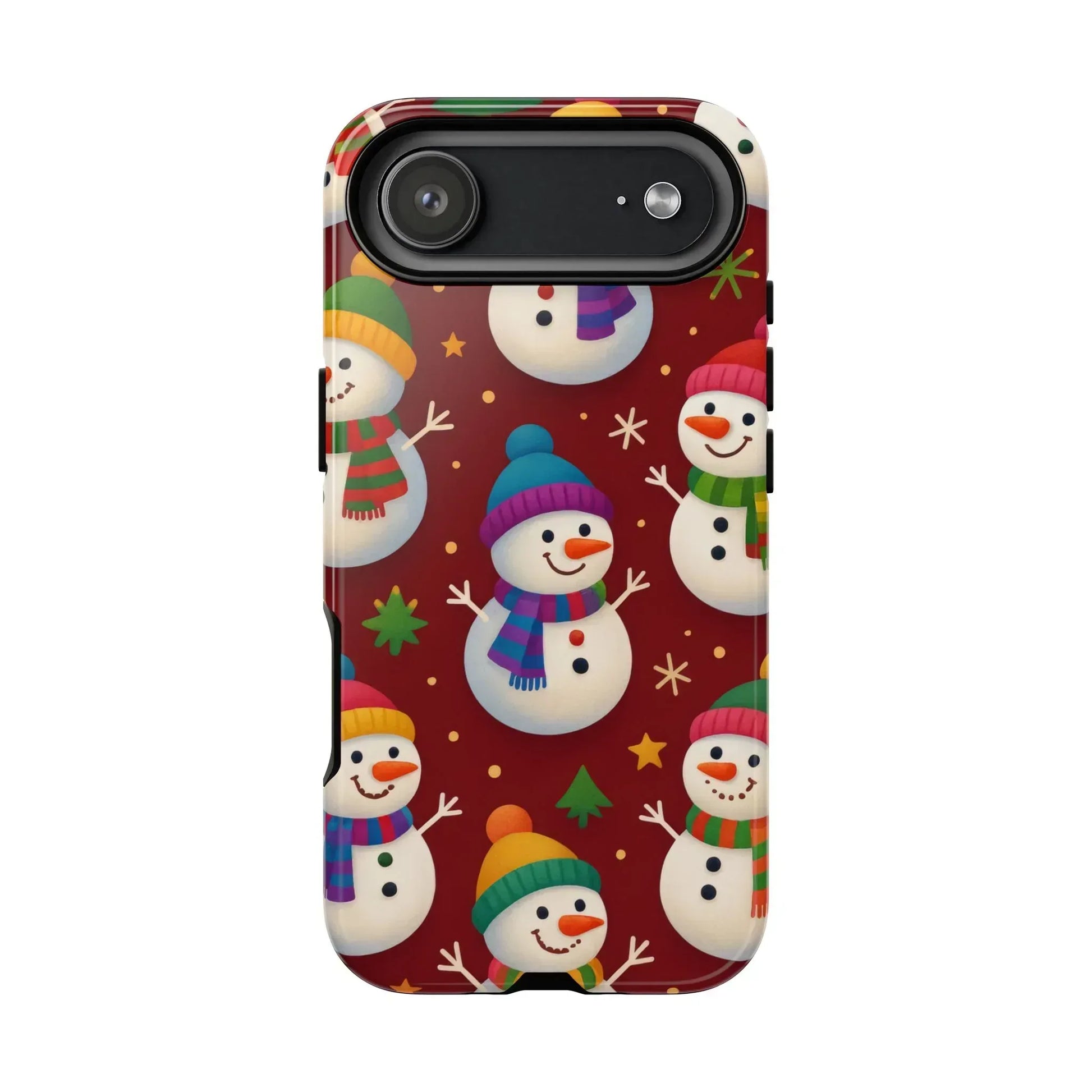 Festive Snowmen Parade Phone Case for iPhone 11–17 and Galaxy S10–S25 - KARARMDESIGN