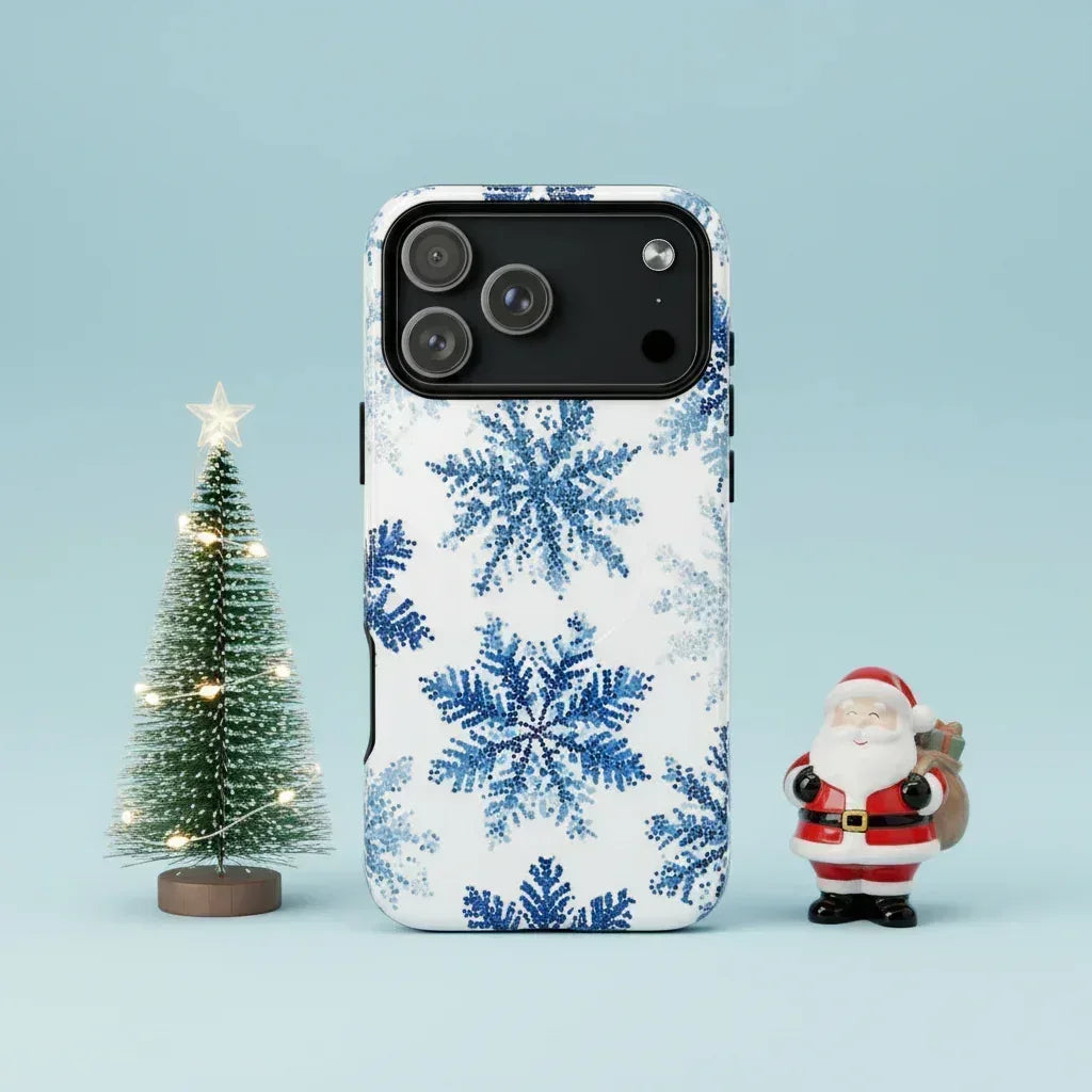 Snowflake Elegance Phone Case for iPhone 13-17 - KARARMDESIGN