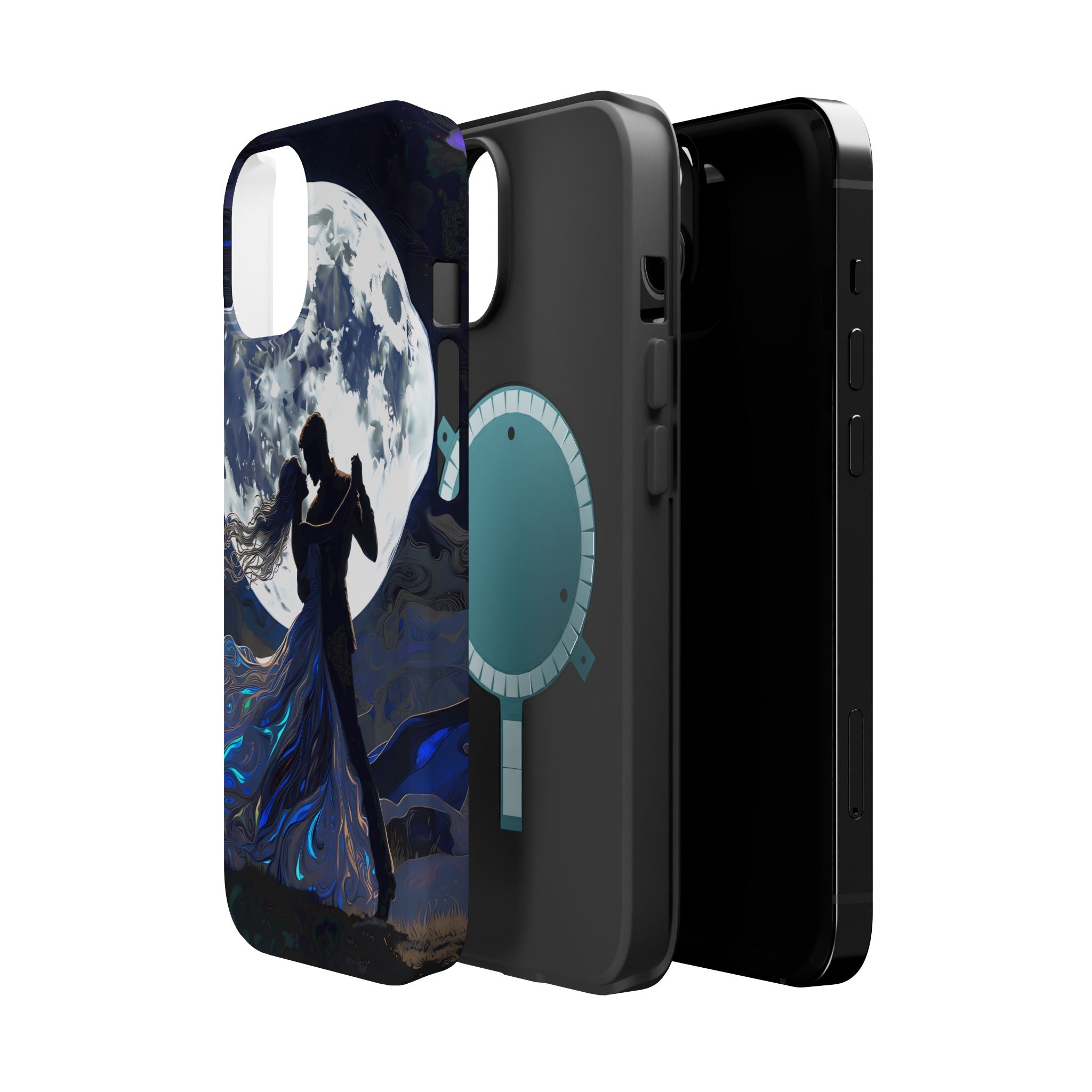 Romantic Moonlight Dance Magnetic Phone Case – iPhone 15–17 & Samsung Galaxy S26