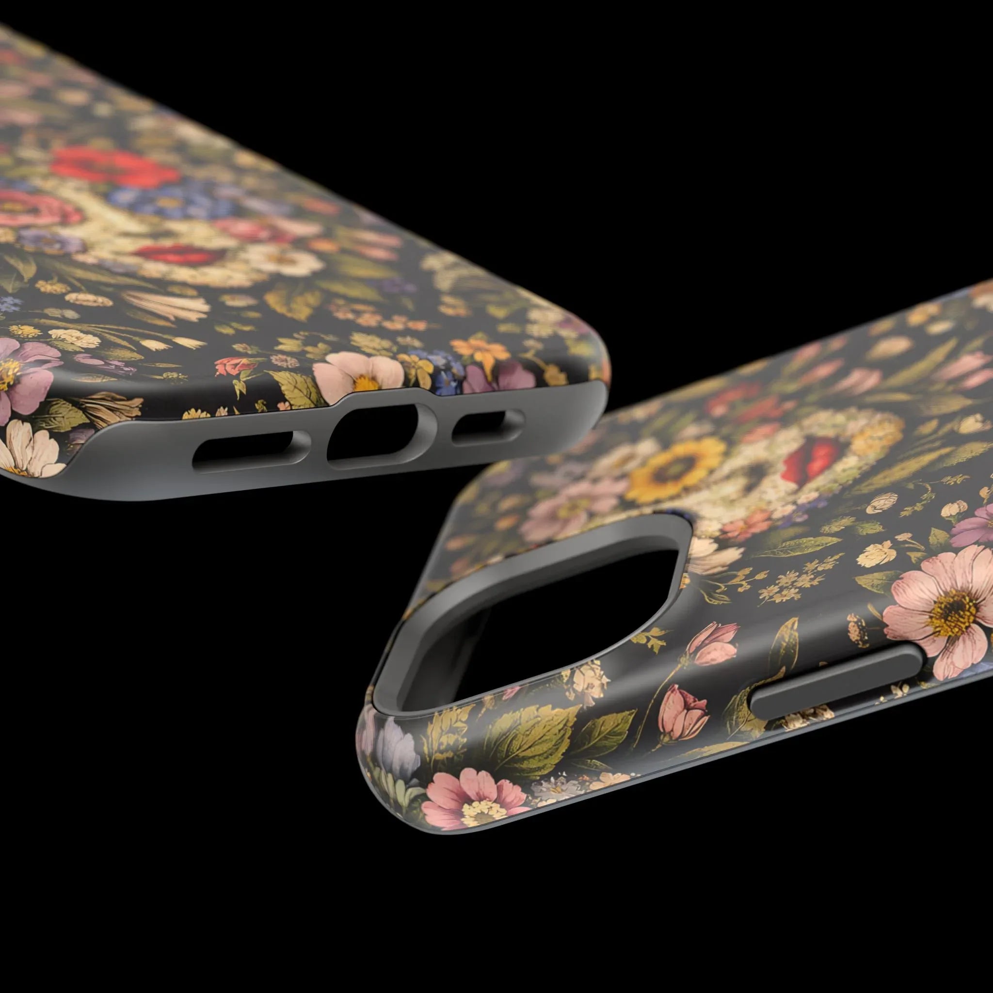 Vintage Flower Face Phone Case for iPhone 13-17 - KARARMDESIGN